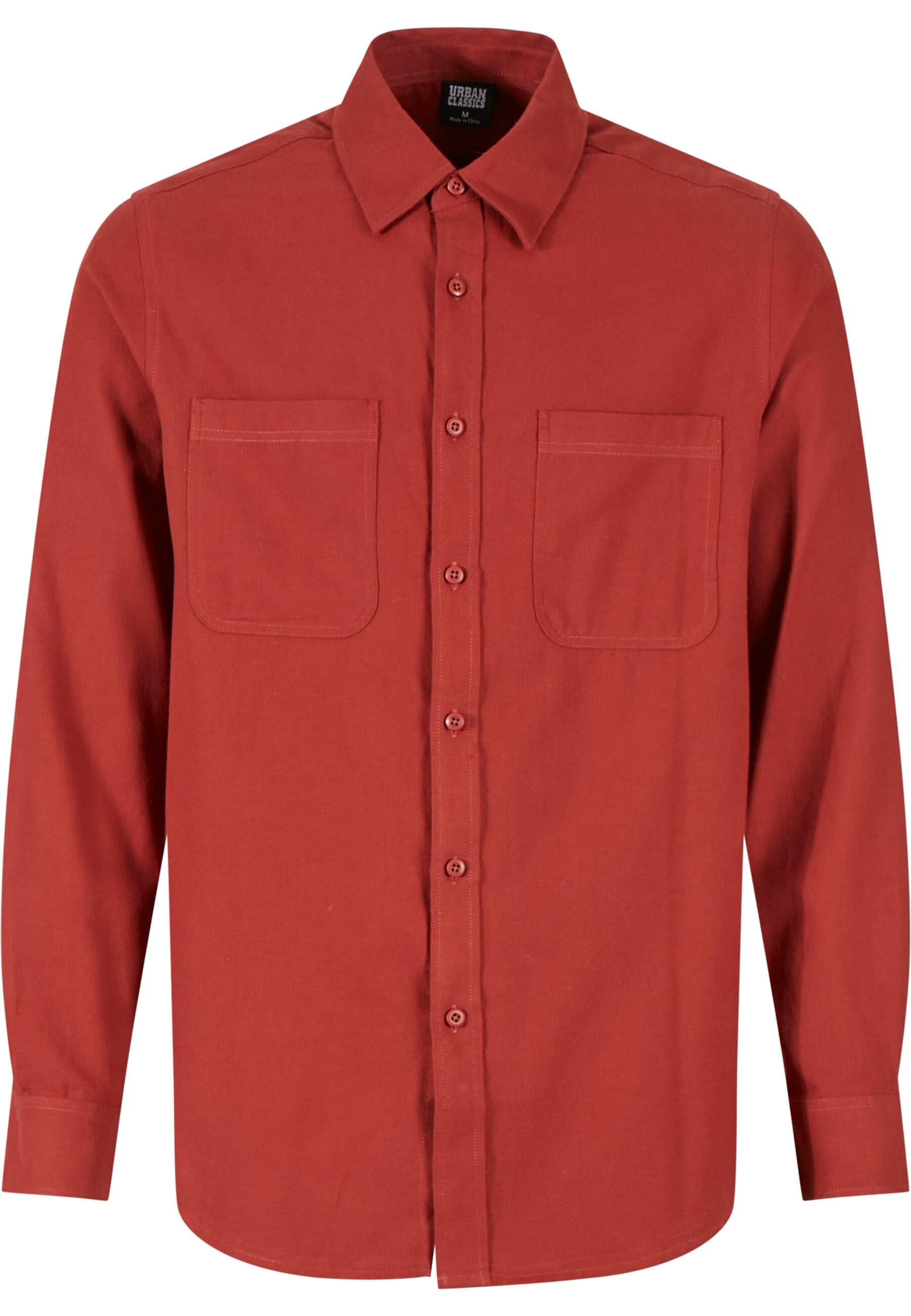 URBAN CLASSICS Langarm-Poloshirt "Urban Classics Herren Flanell Shirt", (1 günstig online kaufen
