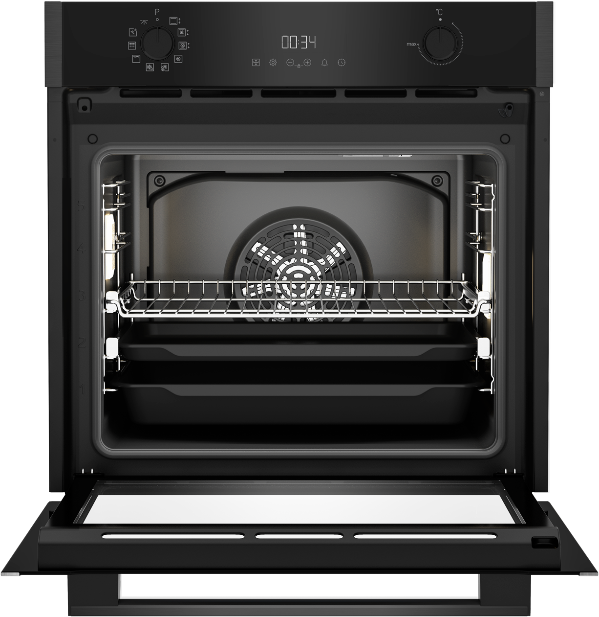 Grundig Pyrolyse Backofen  »GEBM19300DXMPF«, mit 2-fach-Teleskopauszug, Pyrolyse-Selbstreinigung, CoolTouch Door