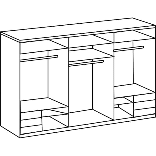 Fresh To Go Schwebetürenschrank »Level«, mit Glastüren und Synchronöffnung  | BAUR