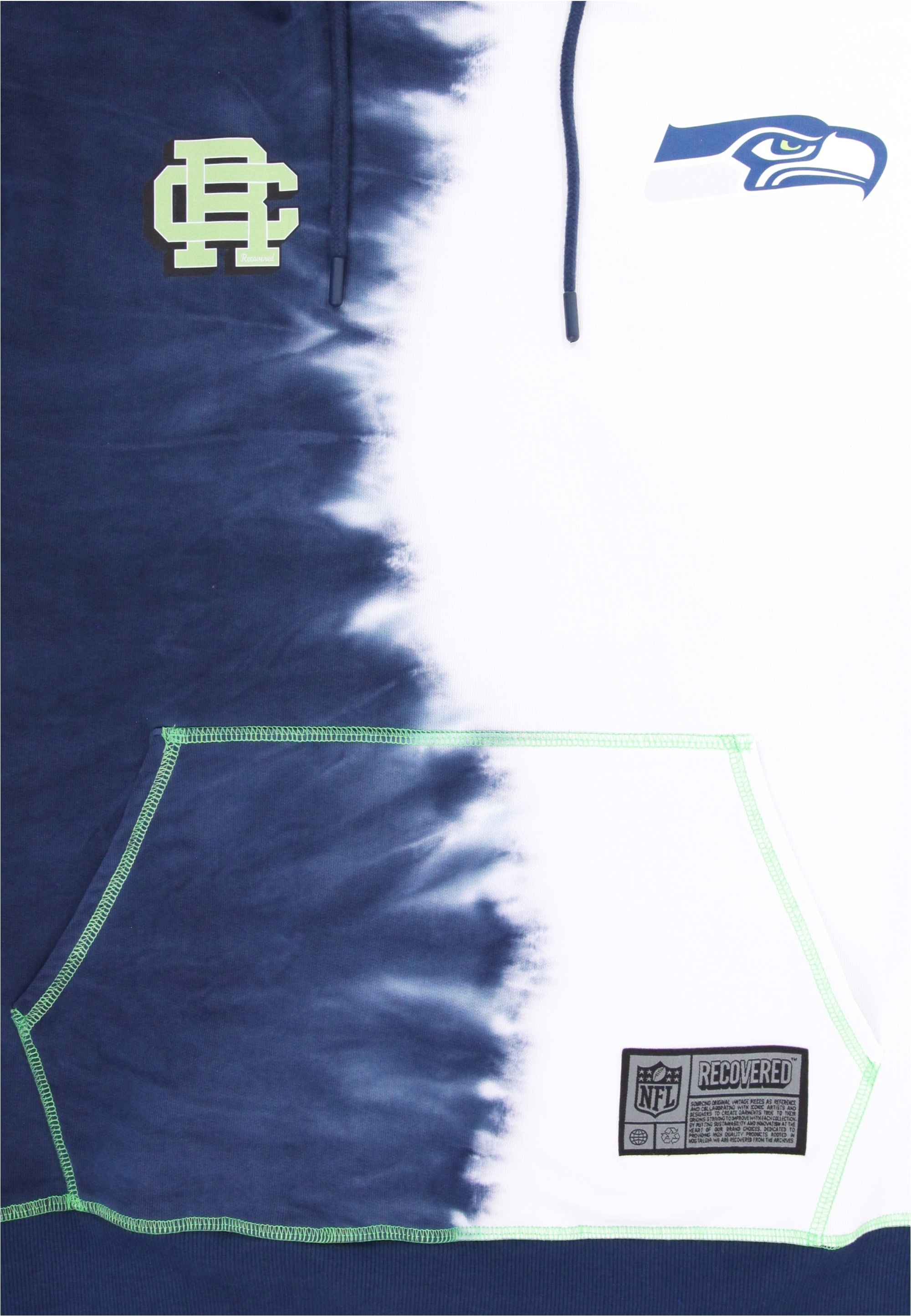 Recovered Kapuzensweatshirt »NFL Seahawks Ink Dye Effect On«, für alle Seattle Seahawks-Fans