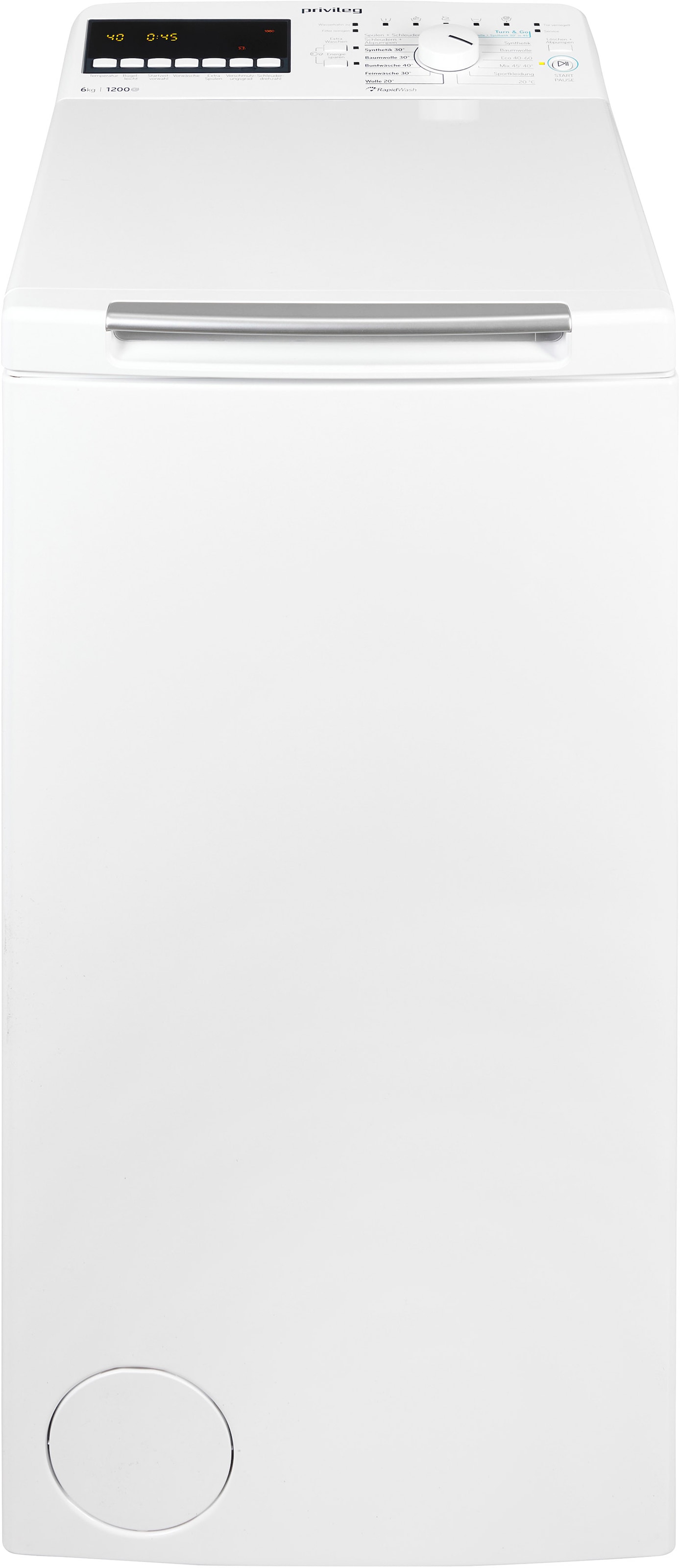 Privileg Waschmaschine Toplader »PWT A612P N«, 6 kg, 1200 U/min, Water Balance Plus