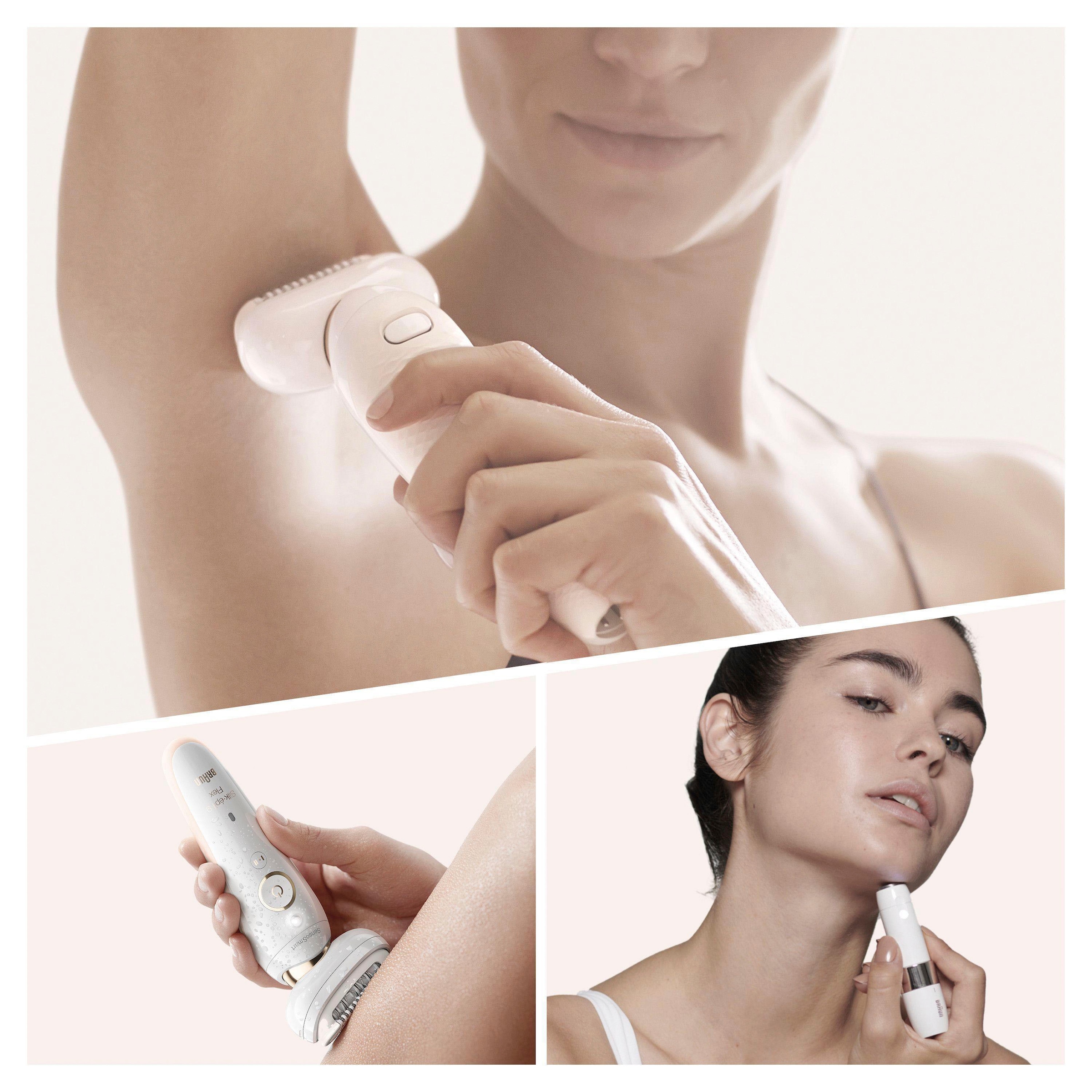 Braun Epilierer »Silk-épil 9 Flex 40 | 9-005«, breiter mit Pinzetten kabellose bestellen Kopf BAUR Dry-Epilation, & Wet