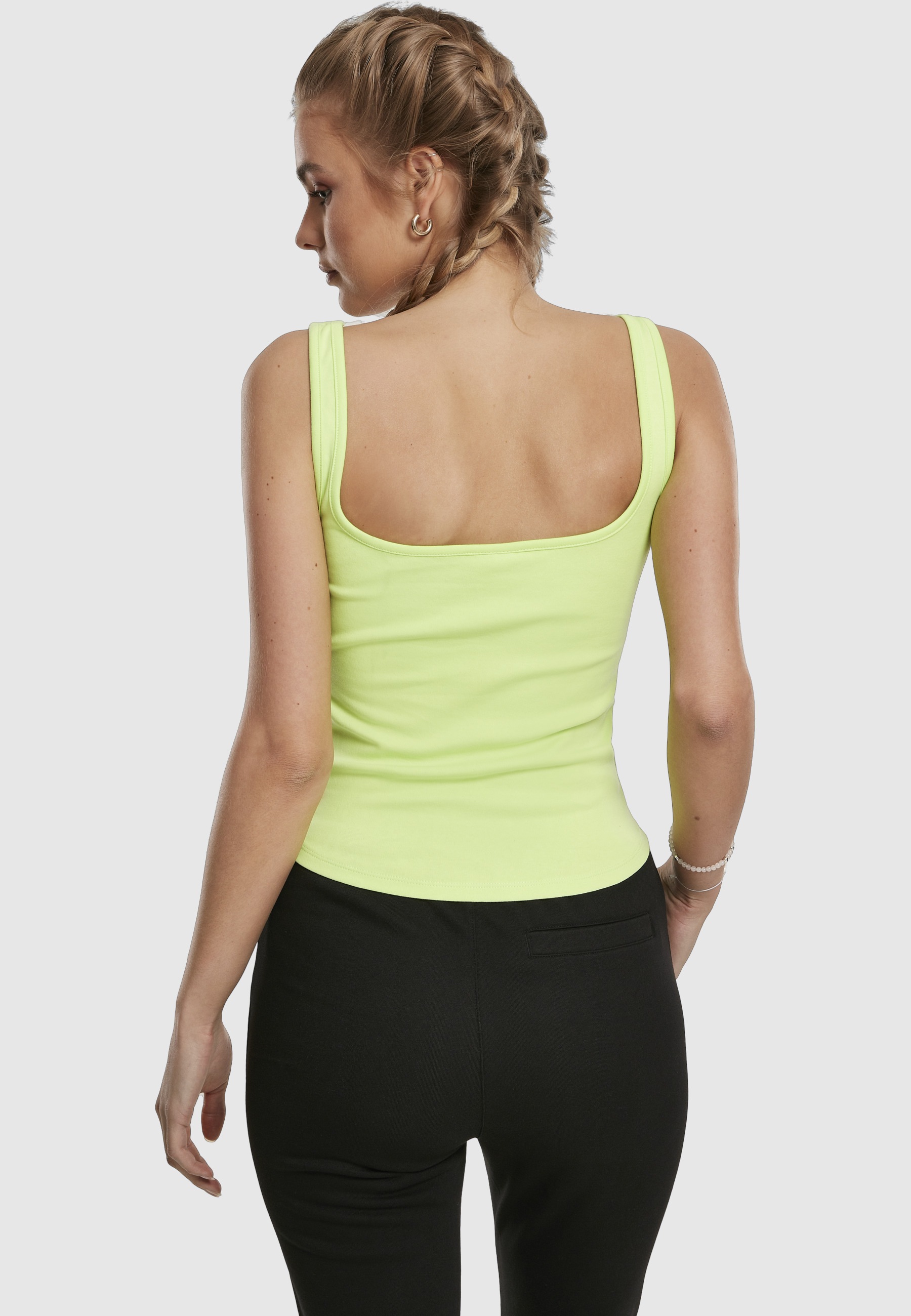 URBAN CLASSICS Yoga & Relax Shirt »Urban Classics Damen Ladies Wide Neck Top« 1 Stk.