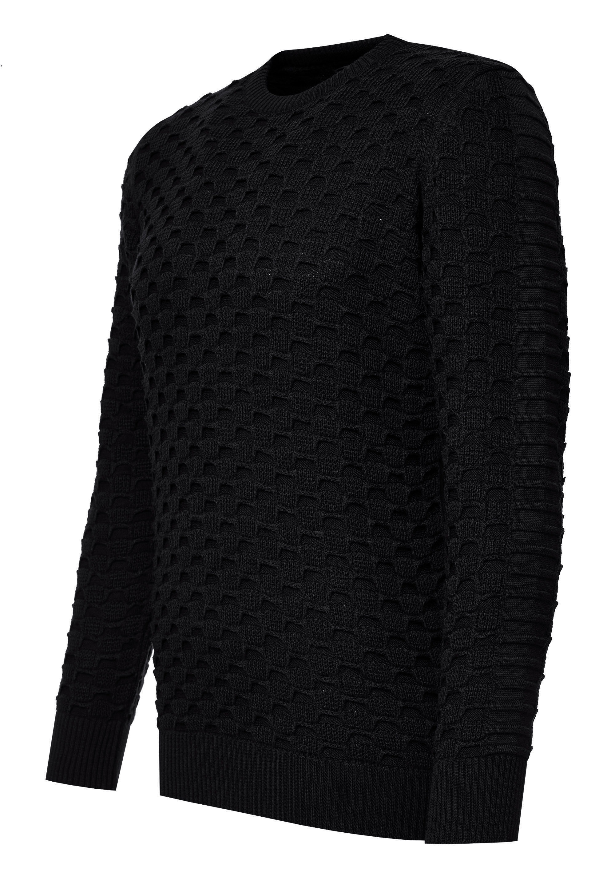 Rusty Neal Strickpullover, mit modernem Strickmuster