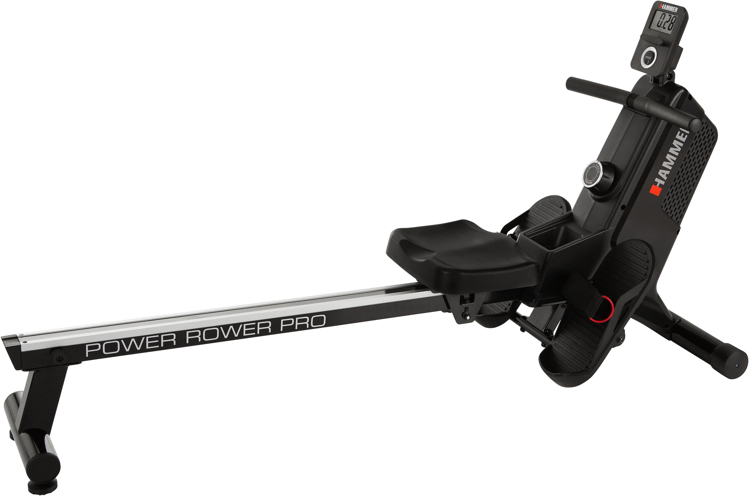 HAMMER Rudergerät "POWER ROWER PRO II", B:55cm H:80cm L:160cm, schwarz, Rudergeräte, Rudermaschine, Magnetbremse, klappbar