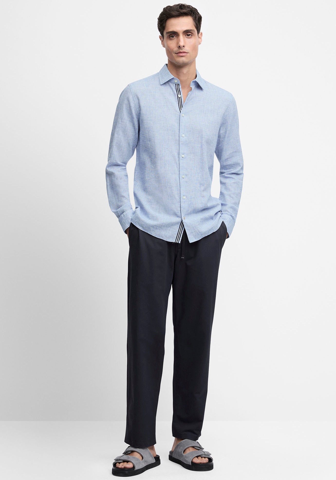 Cinque Langarmhemd "CISTEVEN" in sommerlichen Leinenmix günstig online kaufen