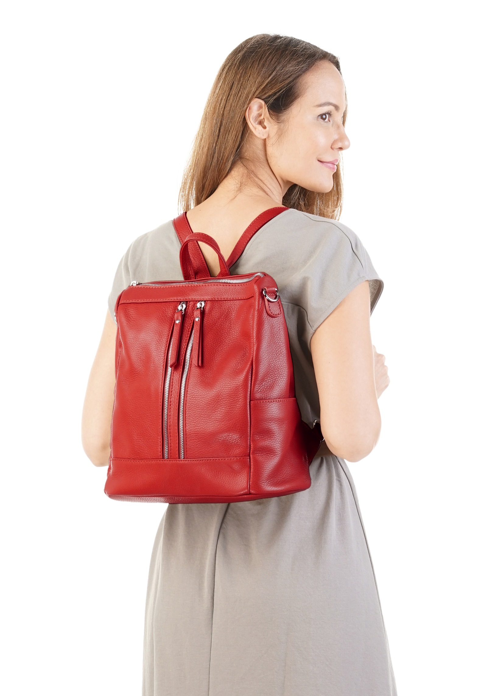 Samantha Look Cityrucksack, echt Leder, Made in Italy