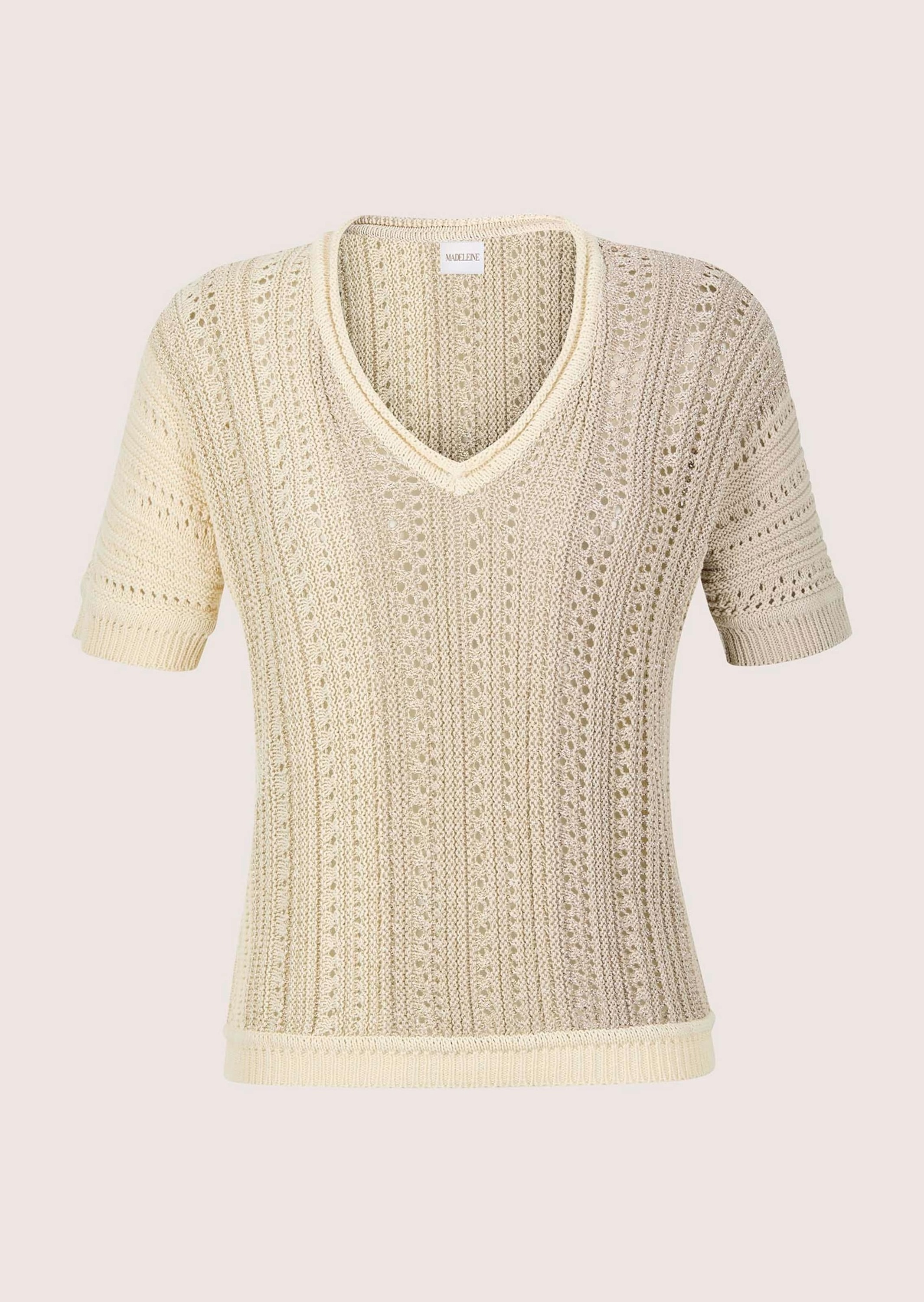 MADELEINE Longpullover "Strickpullover Ajourshirt mit Glanzeffekt" günstig online kaufen