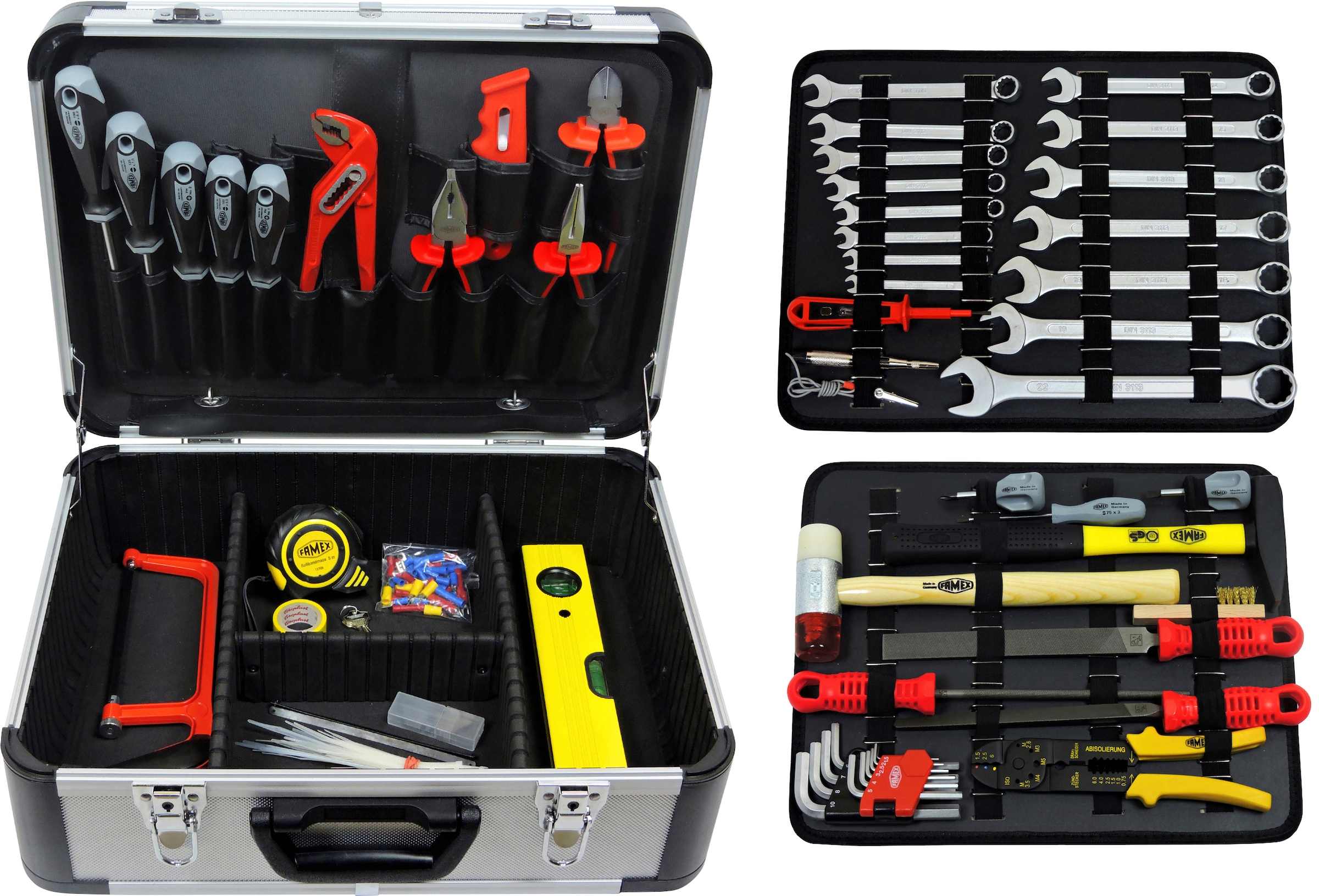 FAMEX Werkzeugset »723-97«, Platz für weitere Werkzeuge, Schraubwerkzeuge aus CV-Stahl
