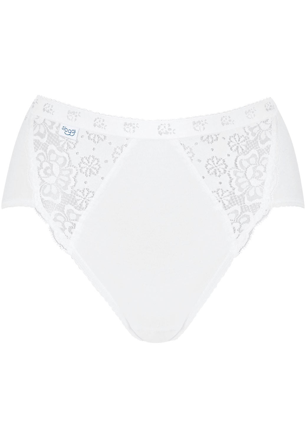 sloggi Slip »Chic Midi 4P«, (4er Pack), mit elastischen Spitzeneinsätzen