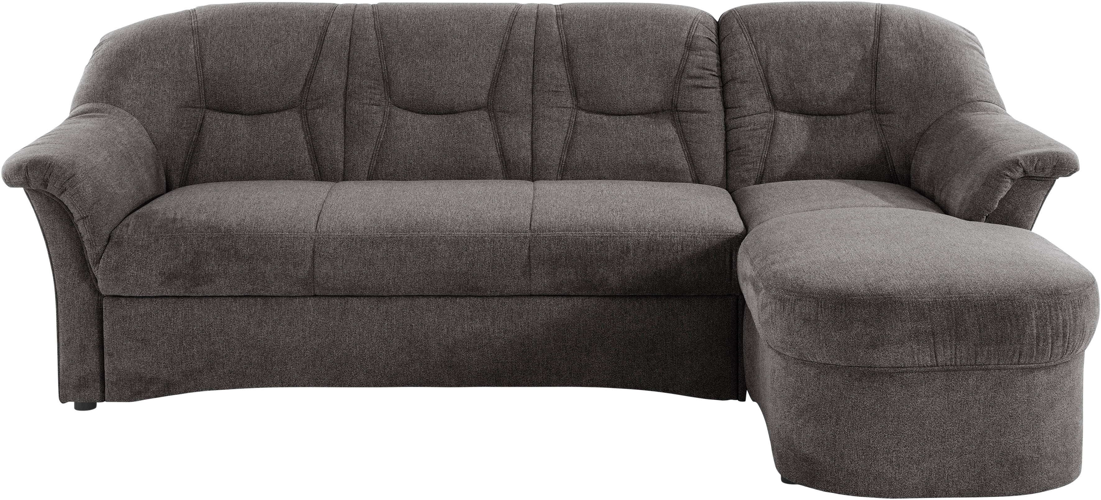 DOMO collection Ecksofa "SARAFINA 232x146 cm, auch mit Federkern für noch mehr Sitzkomfort" whlw. mit Bettfunktion, L-Form