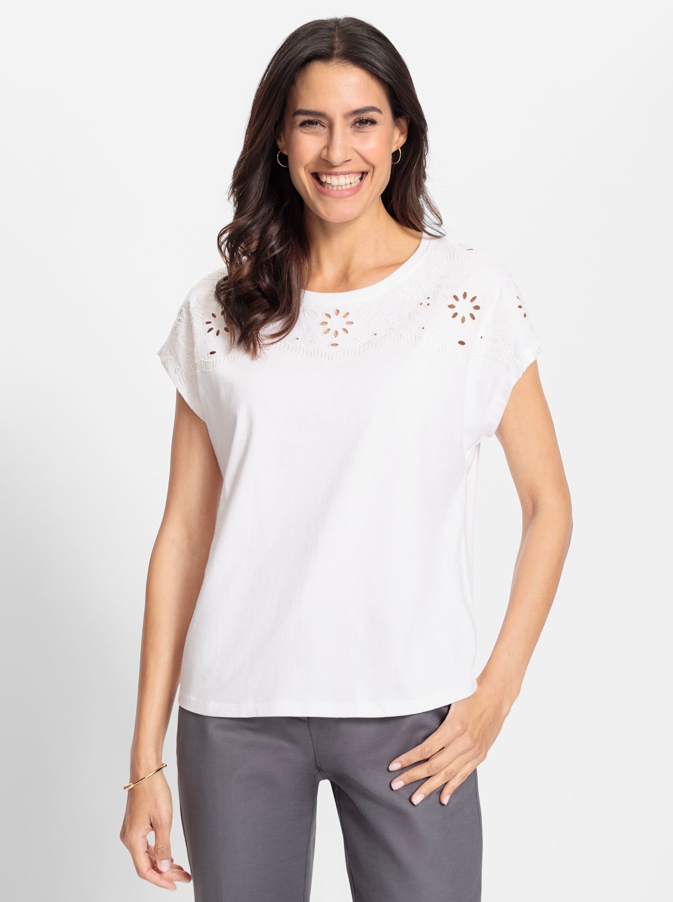 Inspirationen Rundhalsshirt »Rundhals-Shirt«, (1 tlg.)