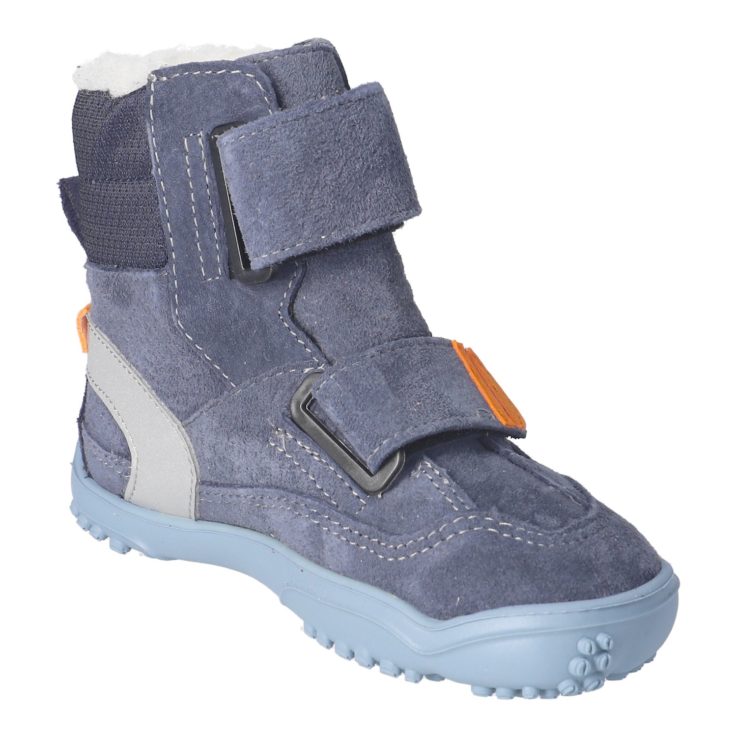qnuffs Barfußschuh »TANNE«  Klettboots, Winterboots mit praktischem Namensschild an der Ferse