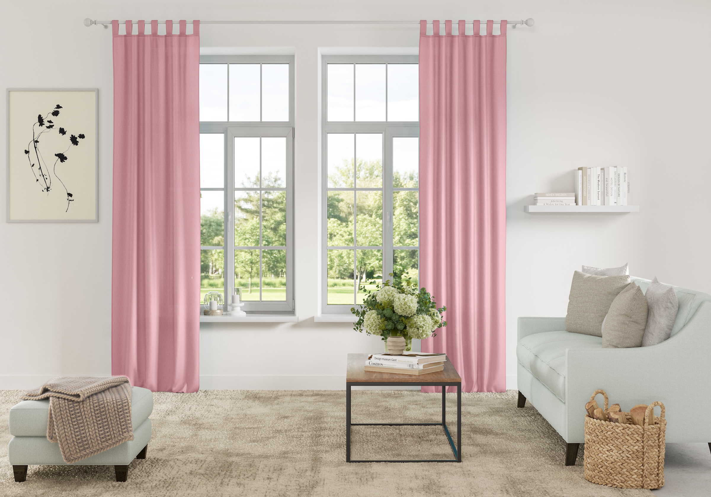 OTTO home Vorhang "Parry" Schlaufen 2 Stk. tlg. 2-er Set, blickdicht, monoc günstig online kaufen