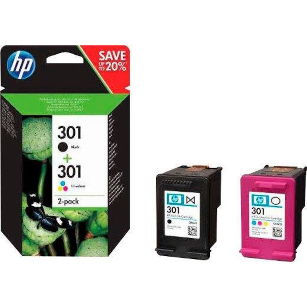 HP Tintenpatrone »301«, (Spar-Set), original Druckerpatrone 301 schwarz/yellow/magenta/cyan