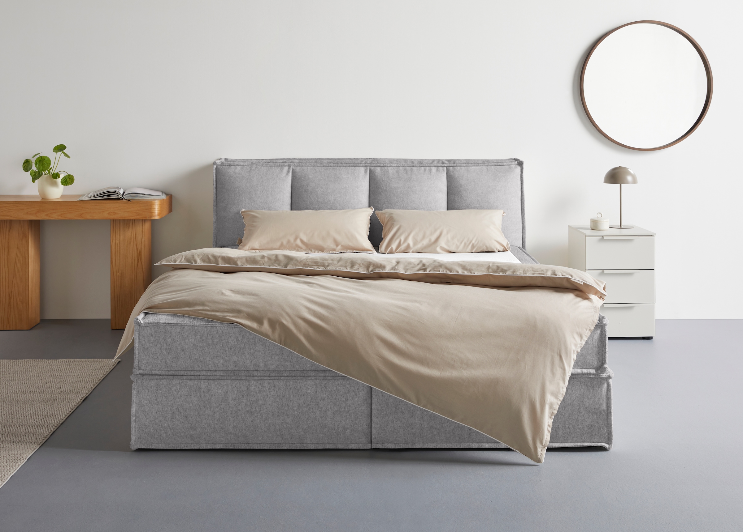 LeGer Home by Lena Gercke 1100000002199 "Addyson" Härtegrade H2, H3 und H4 wählbar, Boxspringbett inkl. Topper, 2 Matratzen