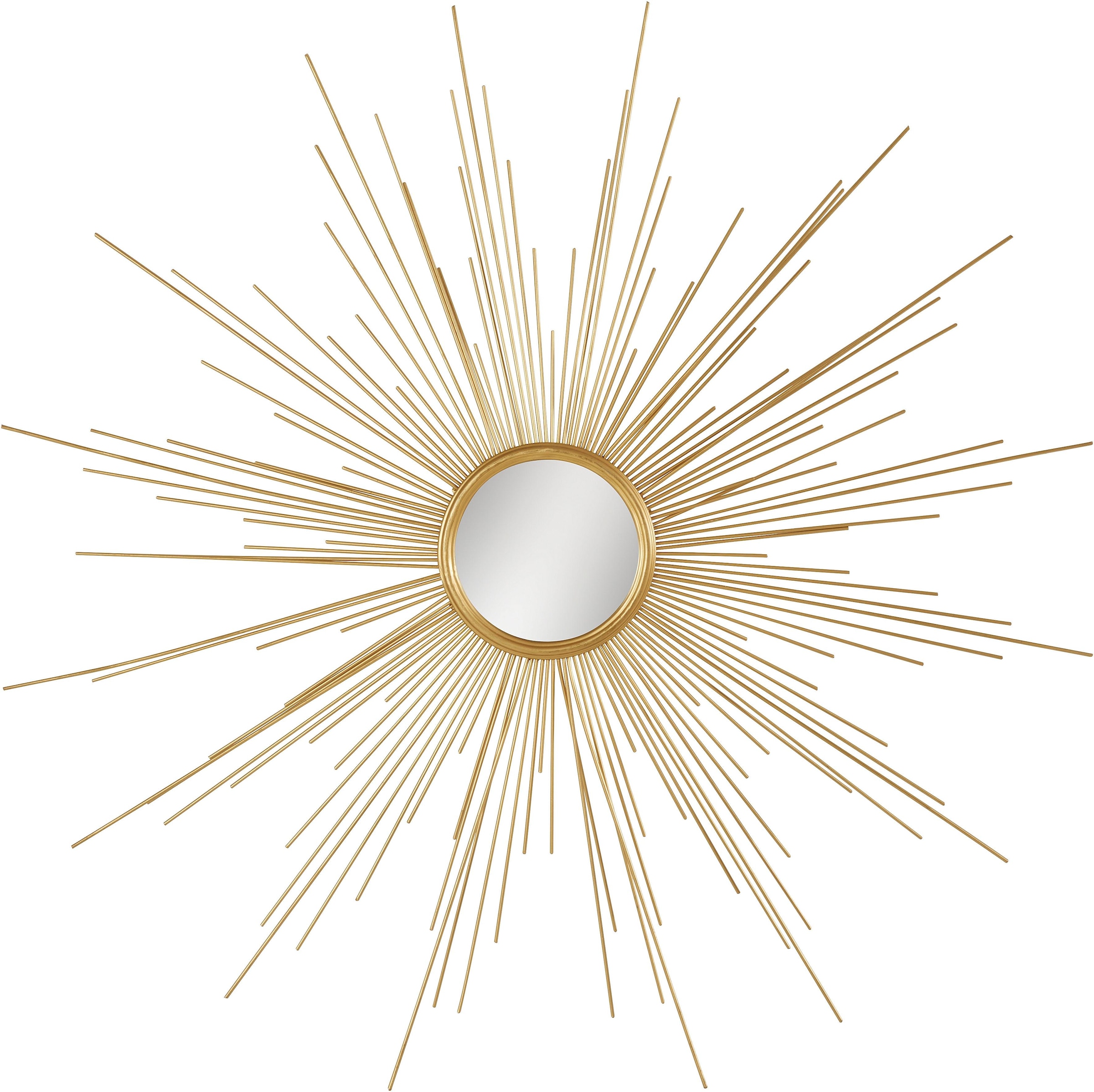Leonique Dekospiegel »Sonne, gold«, Wandspiegel, Wanddeko, rund, Ø 104 cm,  aus Metall, glamourös | BAUR