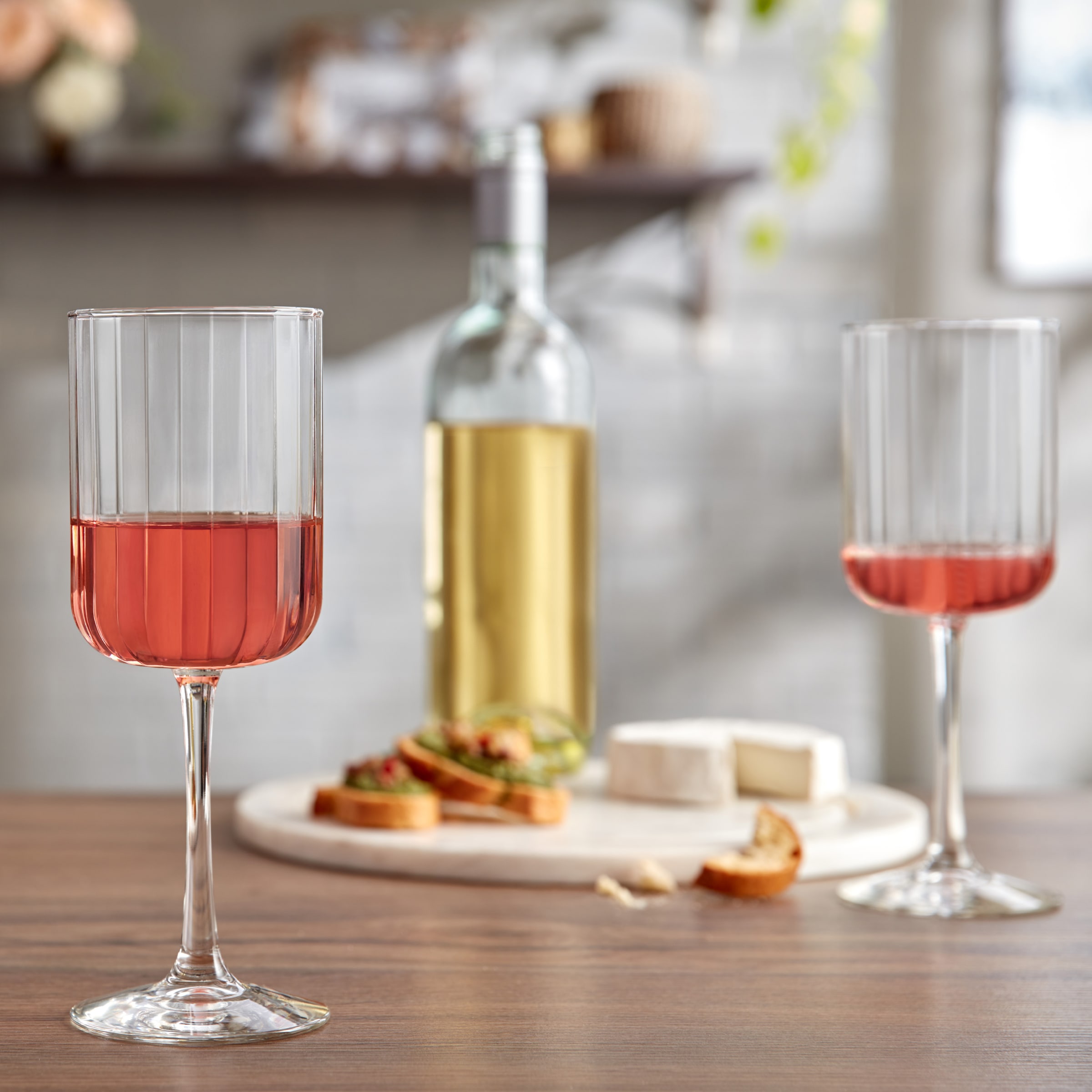 LIBBEY Weinglas »Libbey Gläser-Set -LINEAR-, 12er Set«, (Set, 12 tlg.), 399 ml, hochwertig verarbeitet, im modernen Design