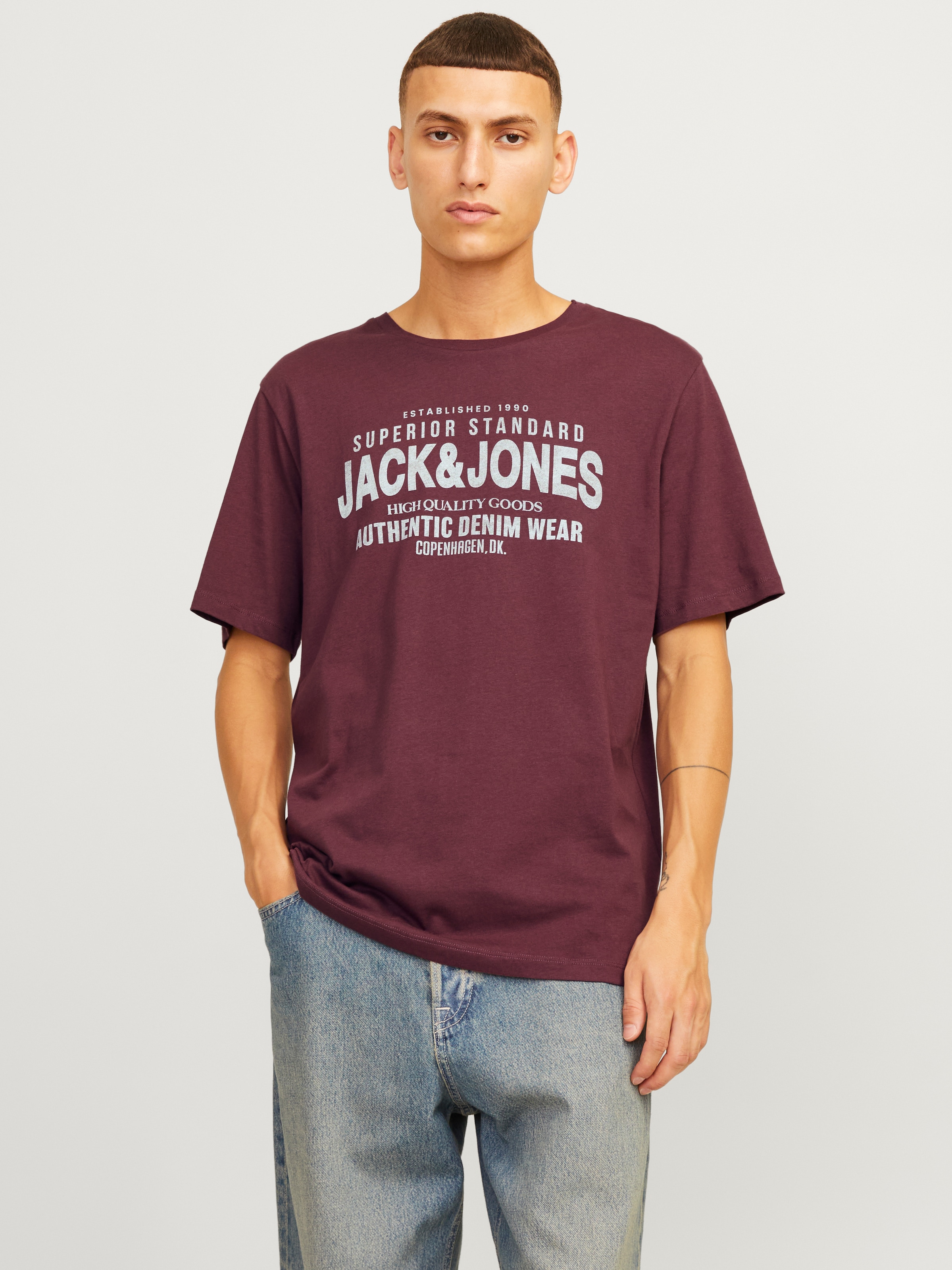 Jack & Jones Rundhalsshirt "JJJEANS TEE SS O-NECK" günstig online kaufen