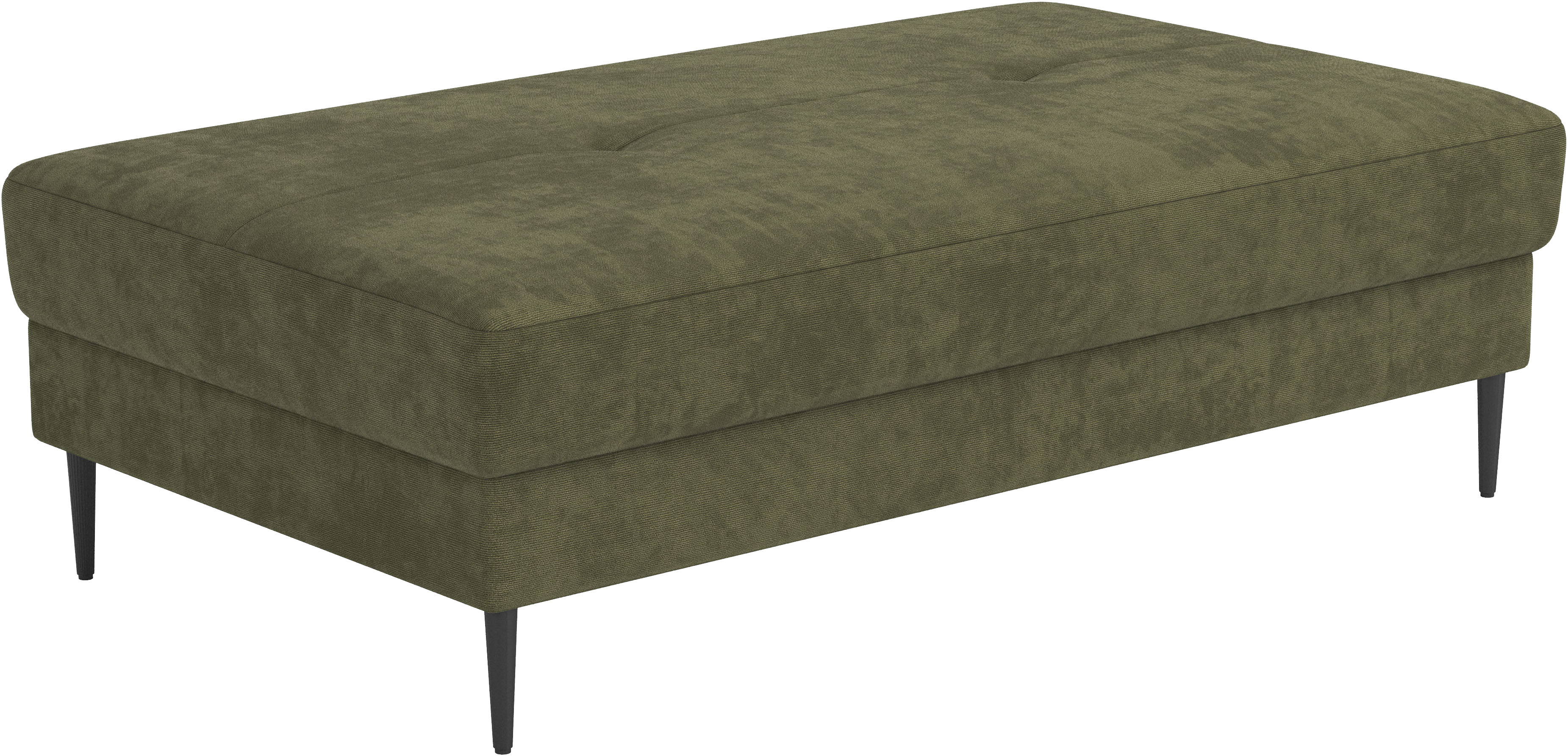 OTTO home Hocker "Summer B: 142cm, in Cord & Struktur erhältlich" schwarze Metallfüße