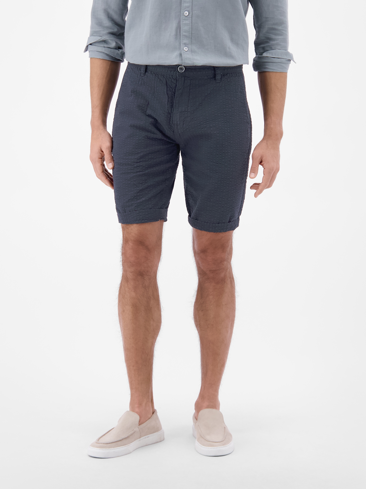 LERROS Chinoshorts »Chino-Shorts aus Baumwolle in leichter Seersucker-Qualität«