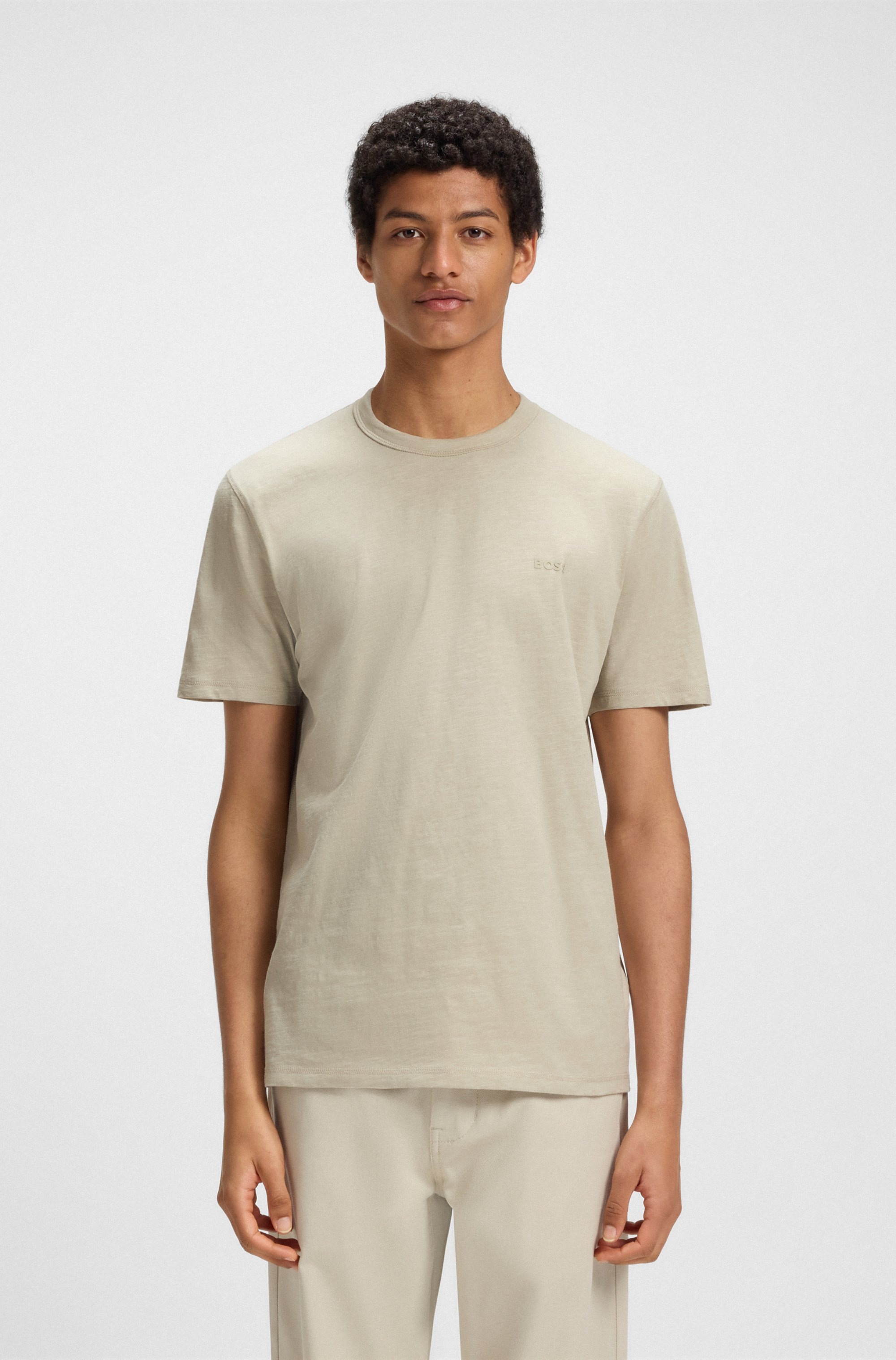 Thumbnail - BOSS ORANGE T-Shirt "Tegood" Rundhalsausschnitt, Regular Fit, Logoschriftzug