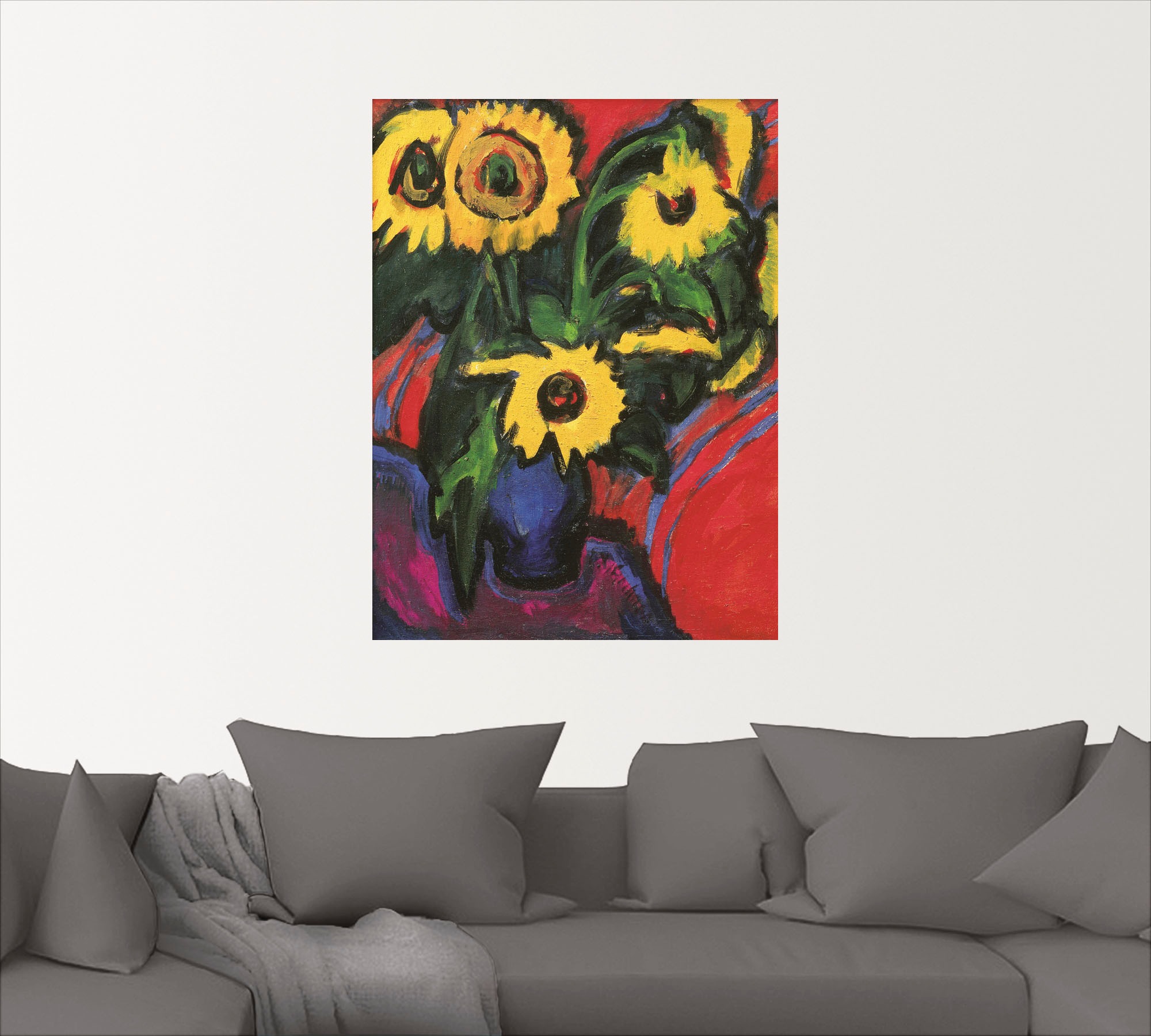 Artland Wandbild »Sonnenblummen. 1909/18«, Blumen, (1 St.), als Leinwandbild, Wandaufkleber oder Poster in versch. Größen