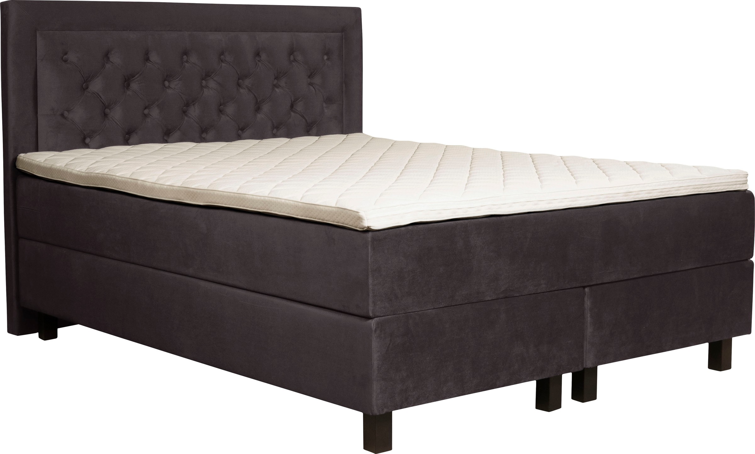 Leonique Boxspringbett »Jeanne«, inkl. Topper mit Taschen-Federkernmatratze