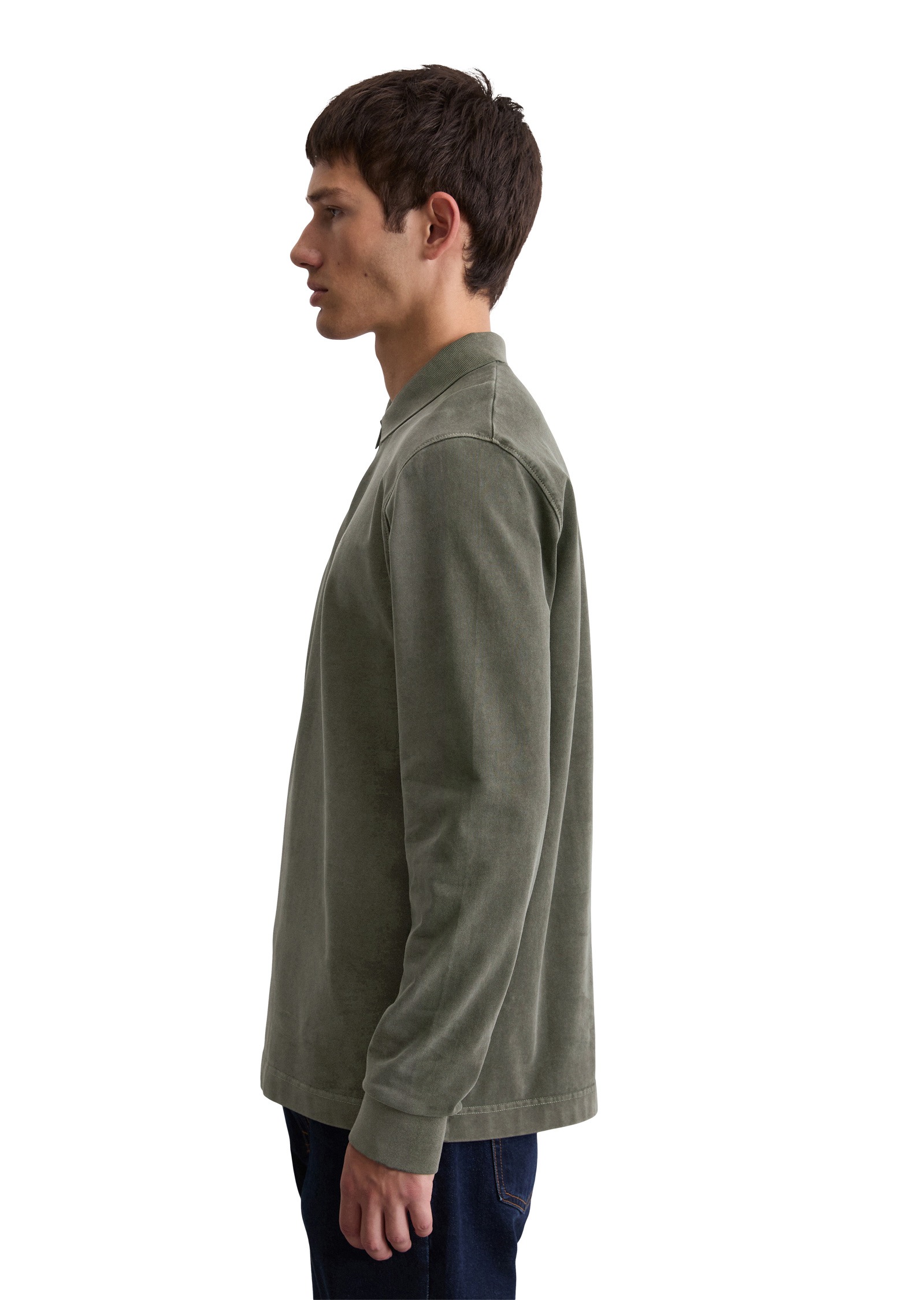 Marc OPolo Langarm-Poloshirt "aus reiner Bio-Baumwolle" günstig online kaufen