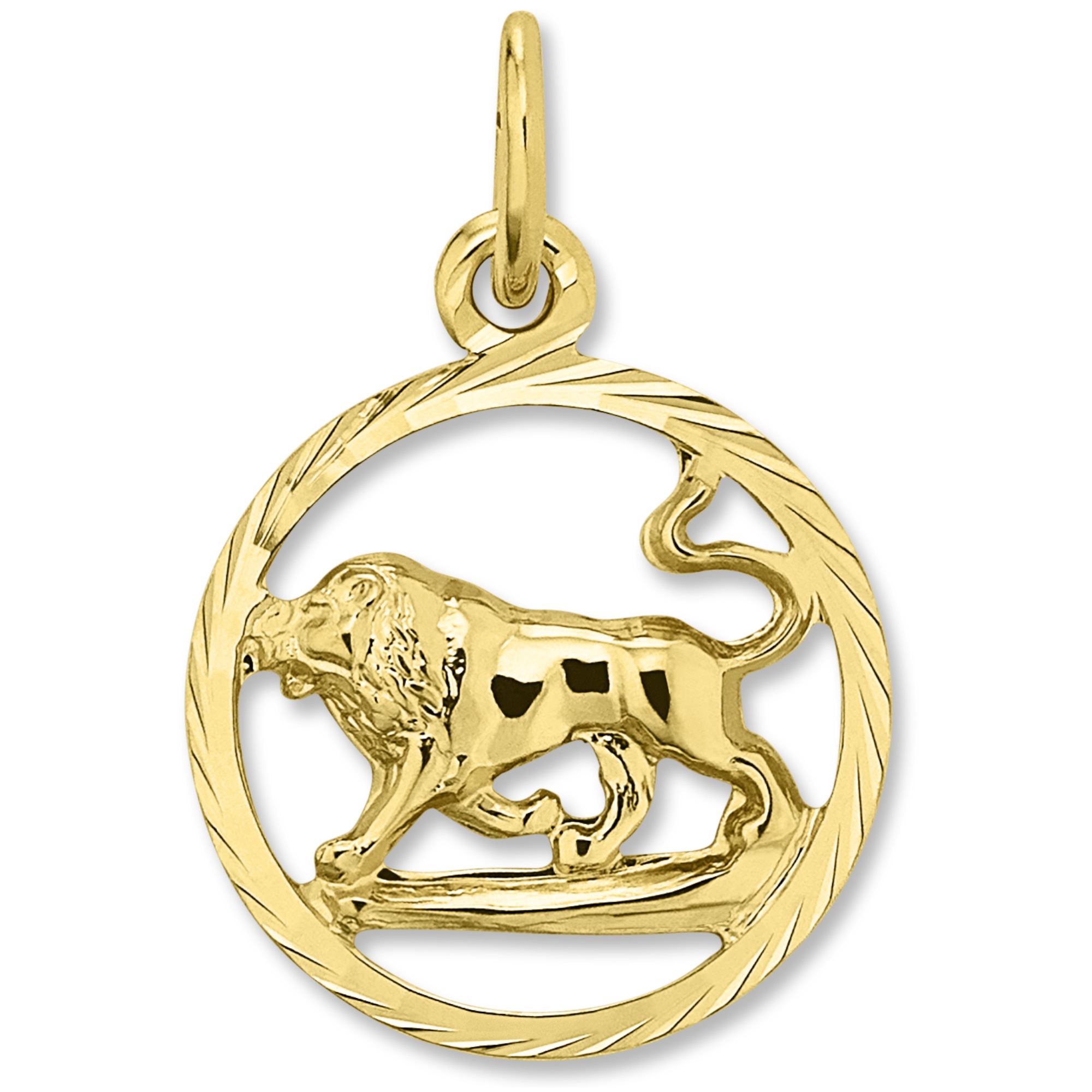 Sternzeichenanhänger ONE ELEMENT "Sternzeichen Anhänger aus 333 Gelbgold", gold, Schmuckanhänger, Damen, Löwe, Steinbock, Gelbgold 333 Gold, Gelbgold 333, Gold, Symbol mit Herz – ein feines Geschenk für viele Anlässe
