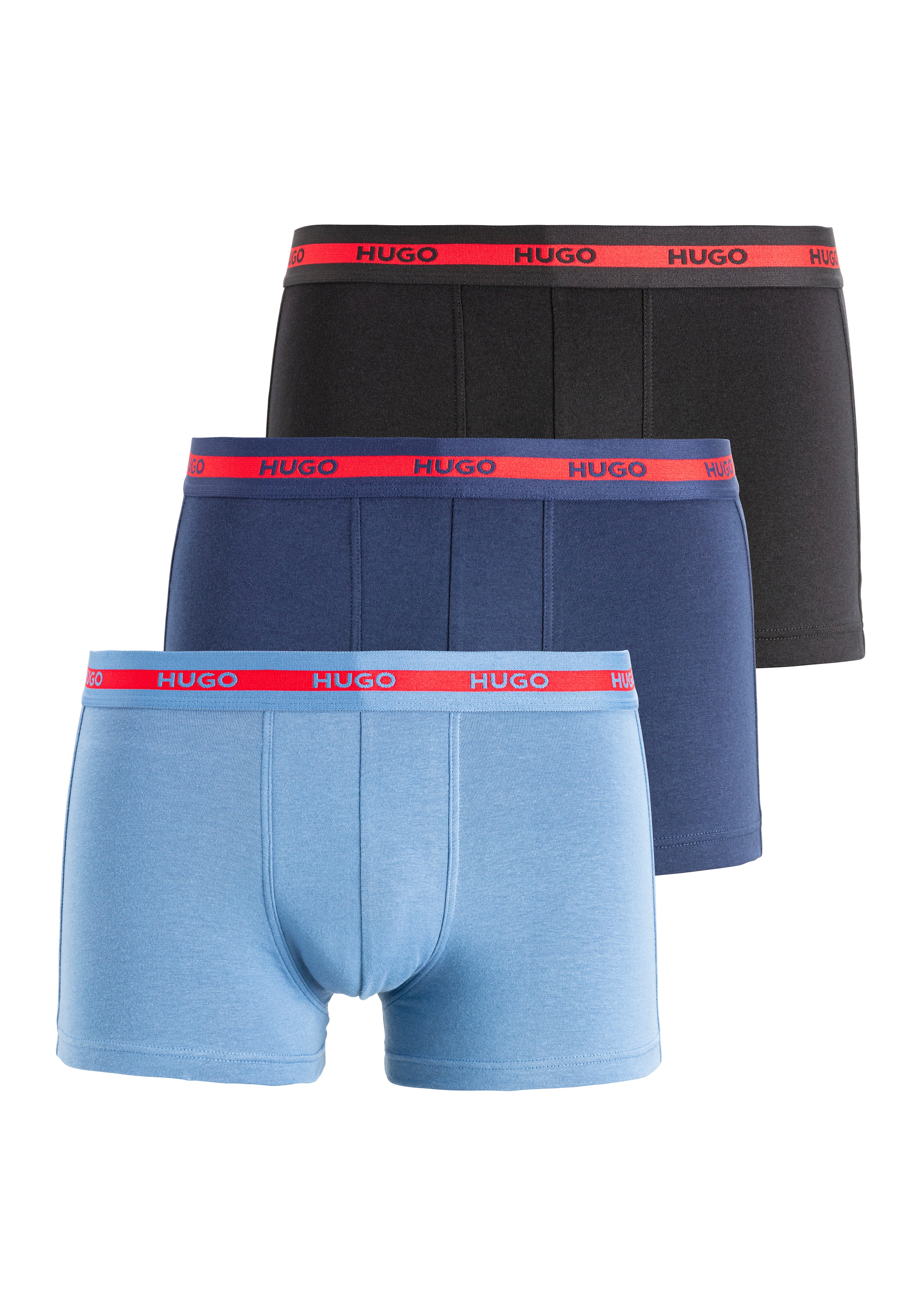 HUGO Underwear Trunk "TRUNK TRIPLET", (Packung, 3 St.), mit elastischem Bund