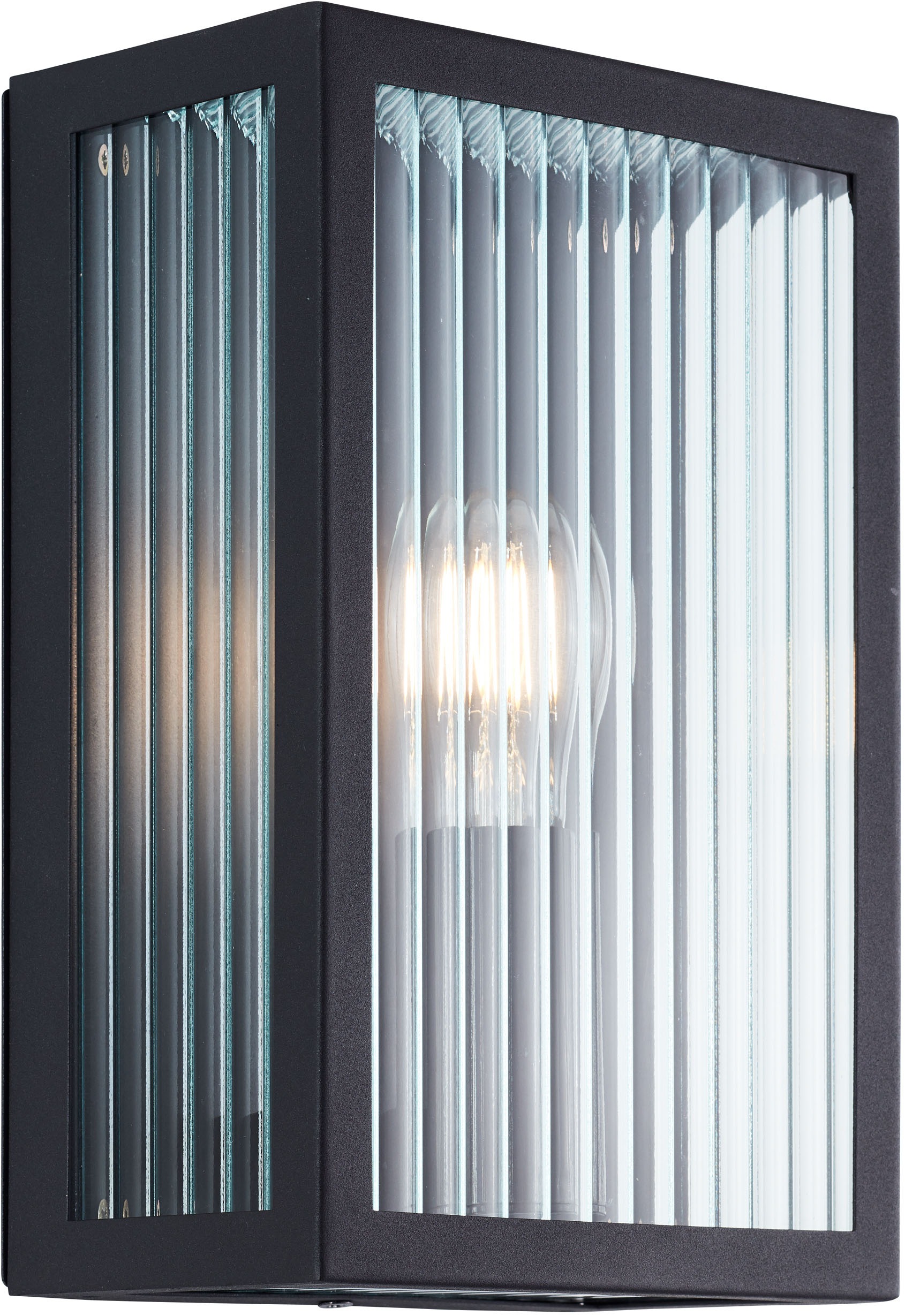 OTTO home Außen-Wandleuchte "Gerrin - Außenleuchte" E27 1 Stk. Riffelglas, günstig online kaufen