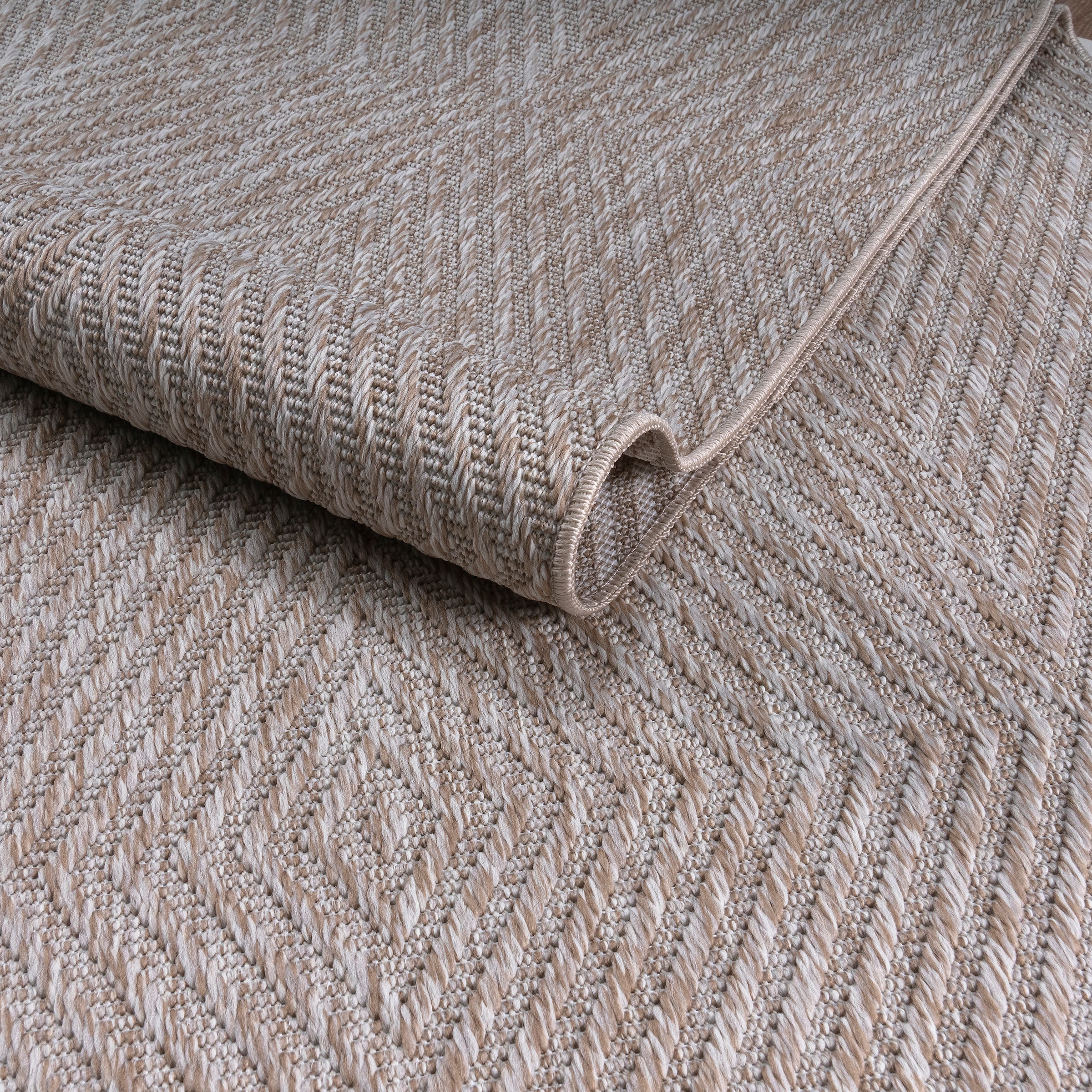 my home Teppich »Elsa«, rechteckig, 3 mm Höhe, In- und Outdoor geeignet, Sisal-Optik, Wetterfest & UV-beständig, Boho
