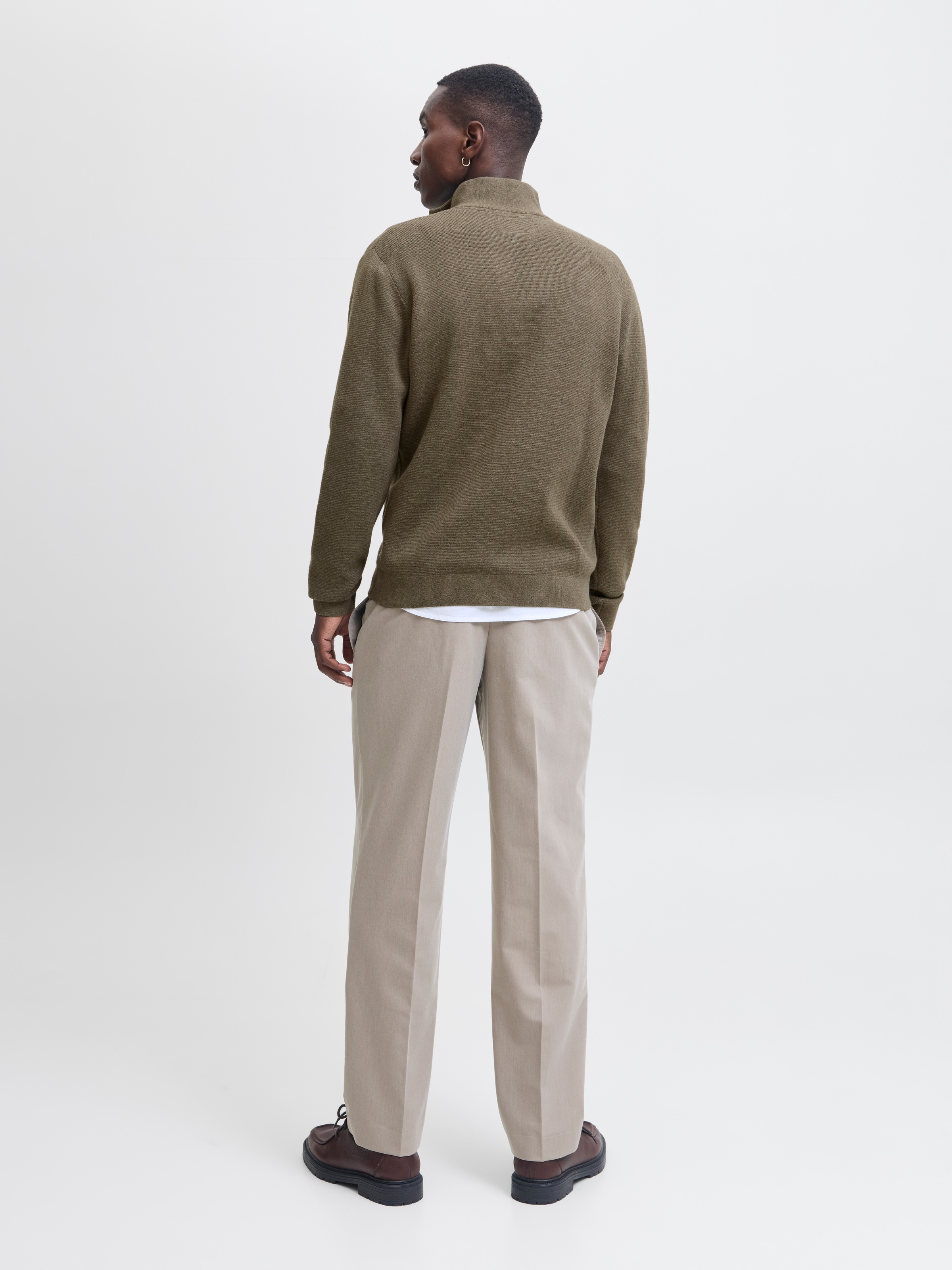 Jack & Jones »JPRBLAMILANO STITCH KNIT HALF ZIP SN« Baumwolle, relaxed fit