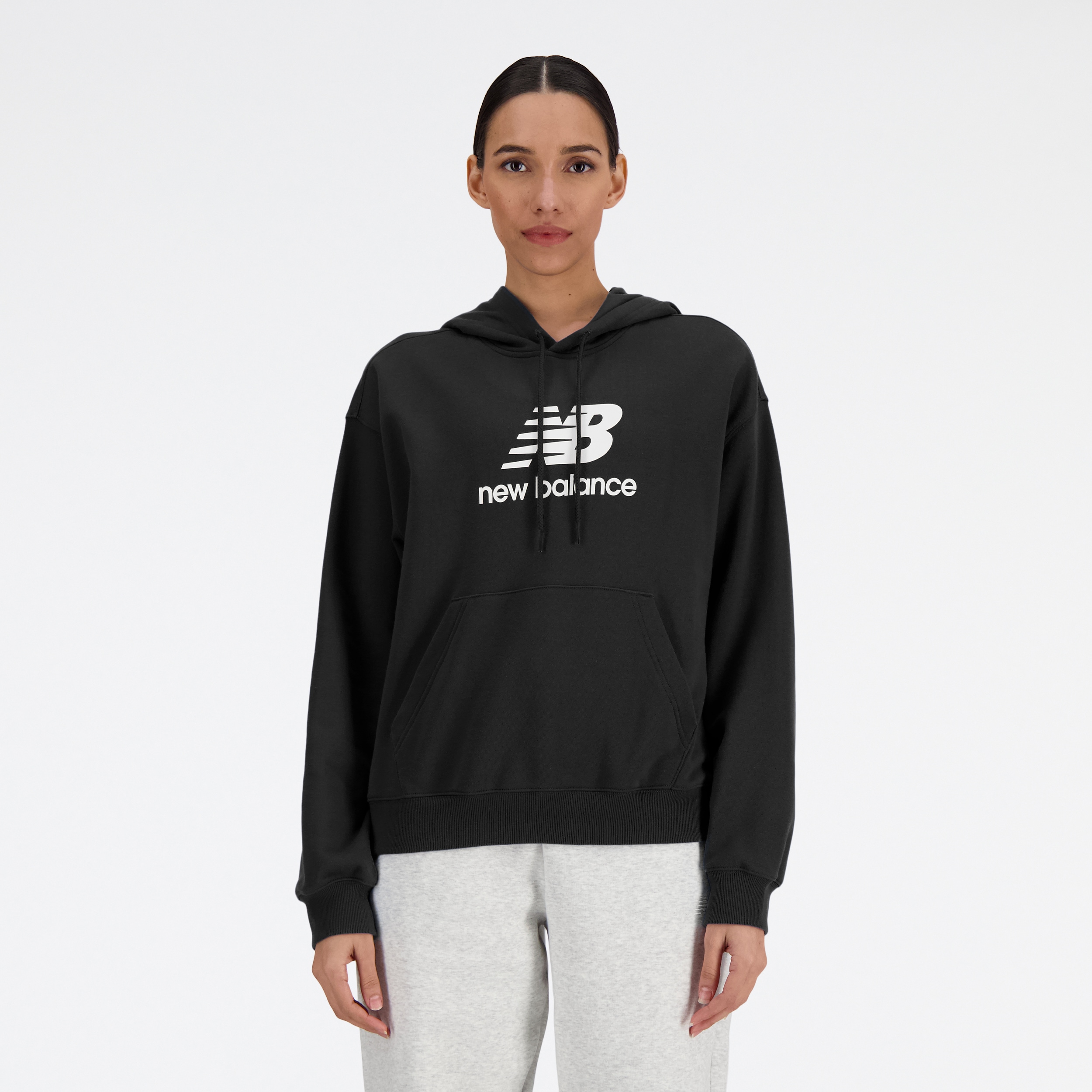 New Balance Kapuzensweatshirt "Sport Essentials French Terry Logo Hoodie", mit Kapuze, aus Baumwolle und Polyester