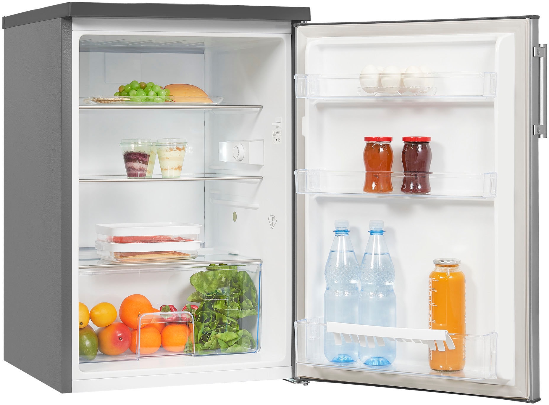 exquisit Kühlschrank »KS16-V-H-010D inoxlook«, Energieeffizienzklasse D, 133 Liter Nutzinhalt