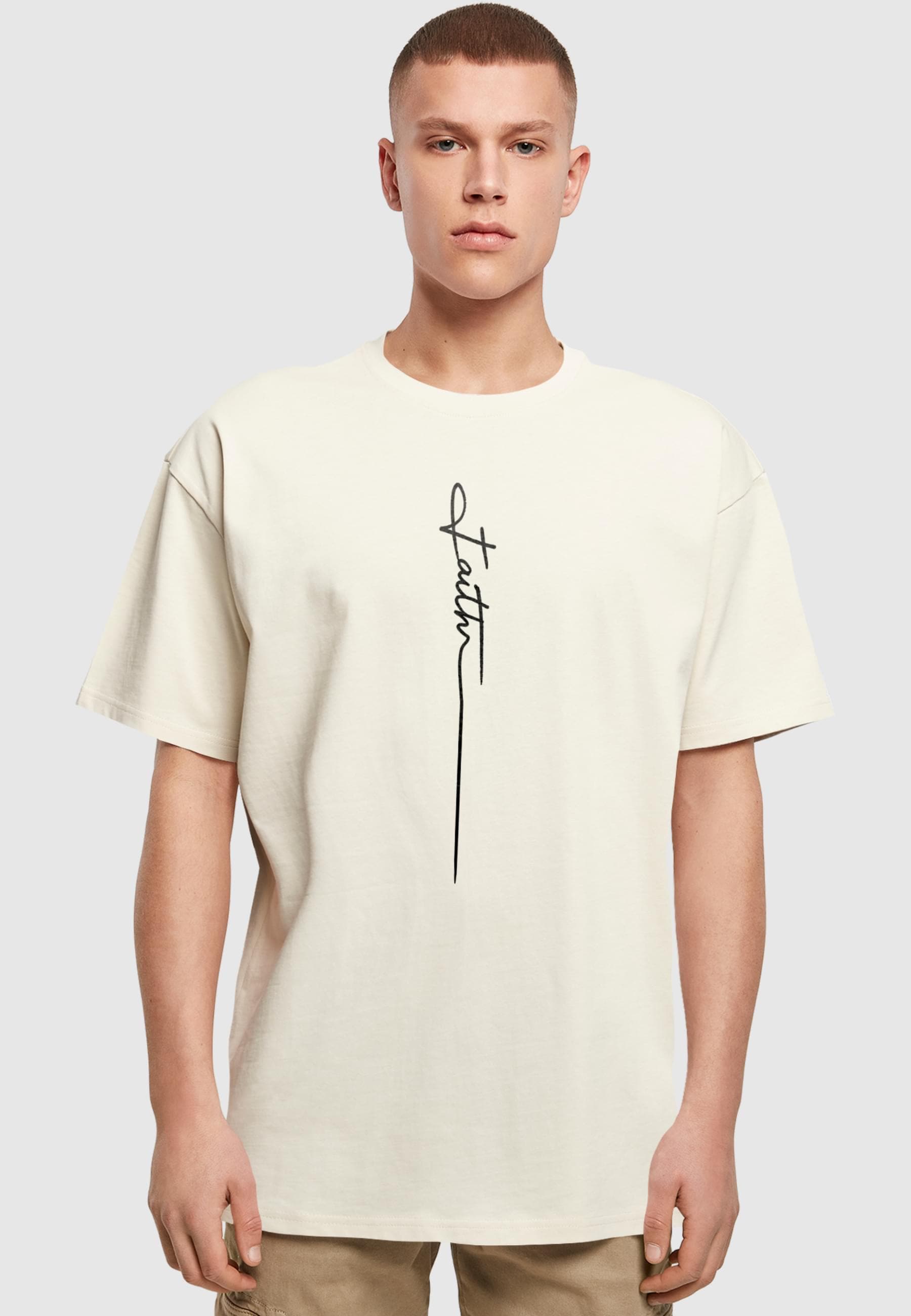 Merchcode T-Shirt »Merchcode Herren Faith Heavy Oversized Tee«, (1 tlg.)