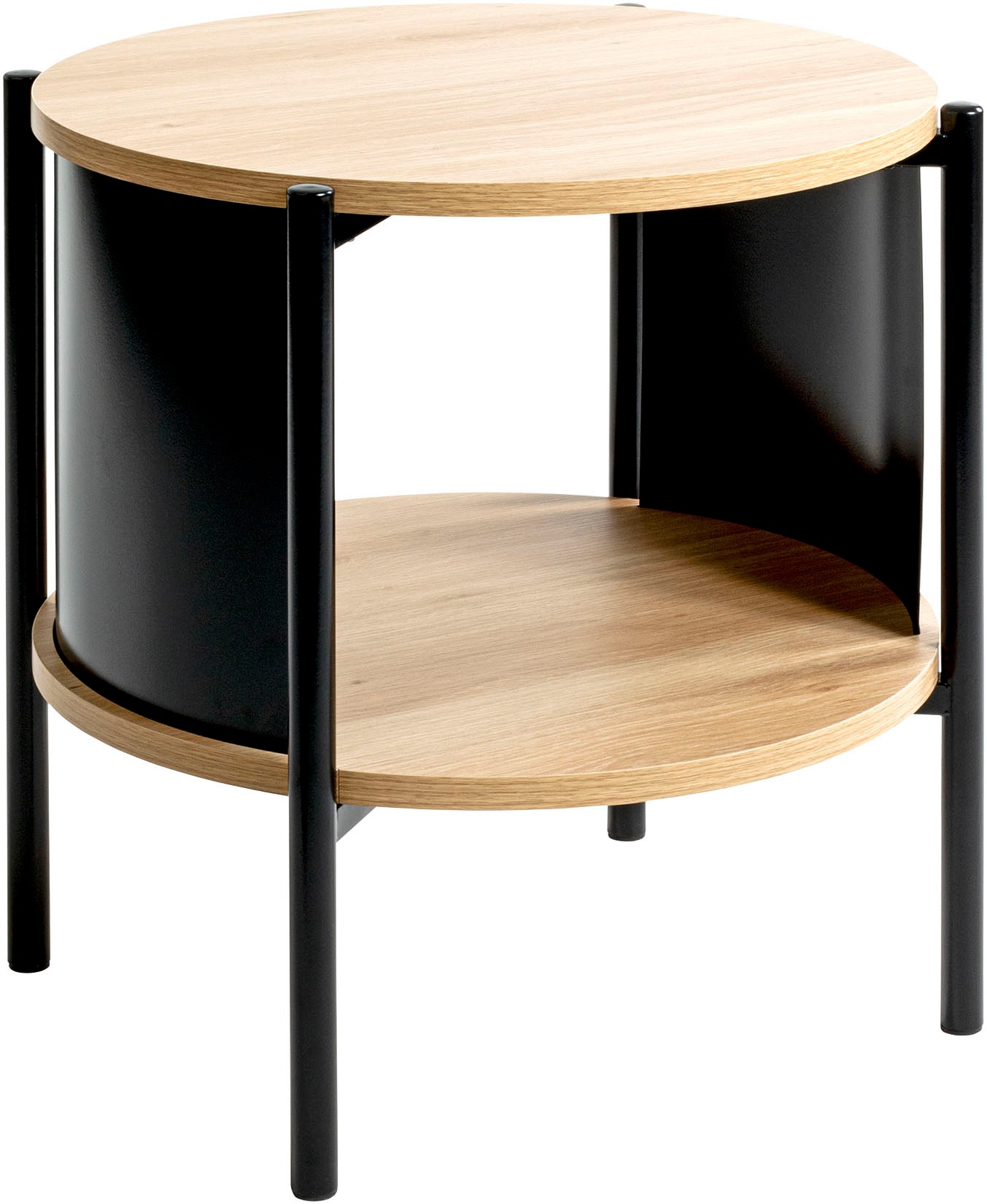 HAKU Beistelltisch »Nachtkonsole, Sofatisch, Wohnzimmertisch« 1 Stk. tlg. rund - aus MDF Braun - Ø/H 44/44 cm