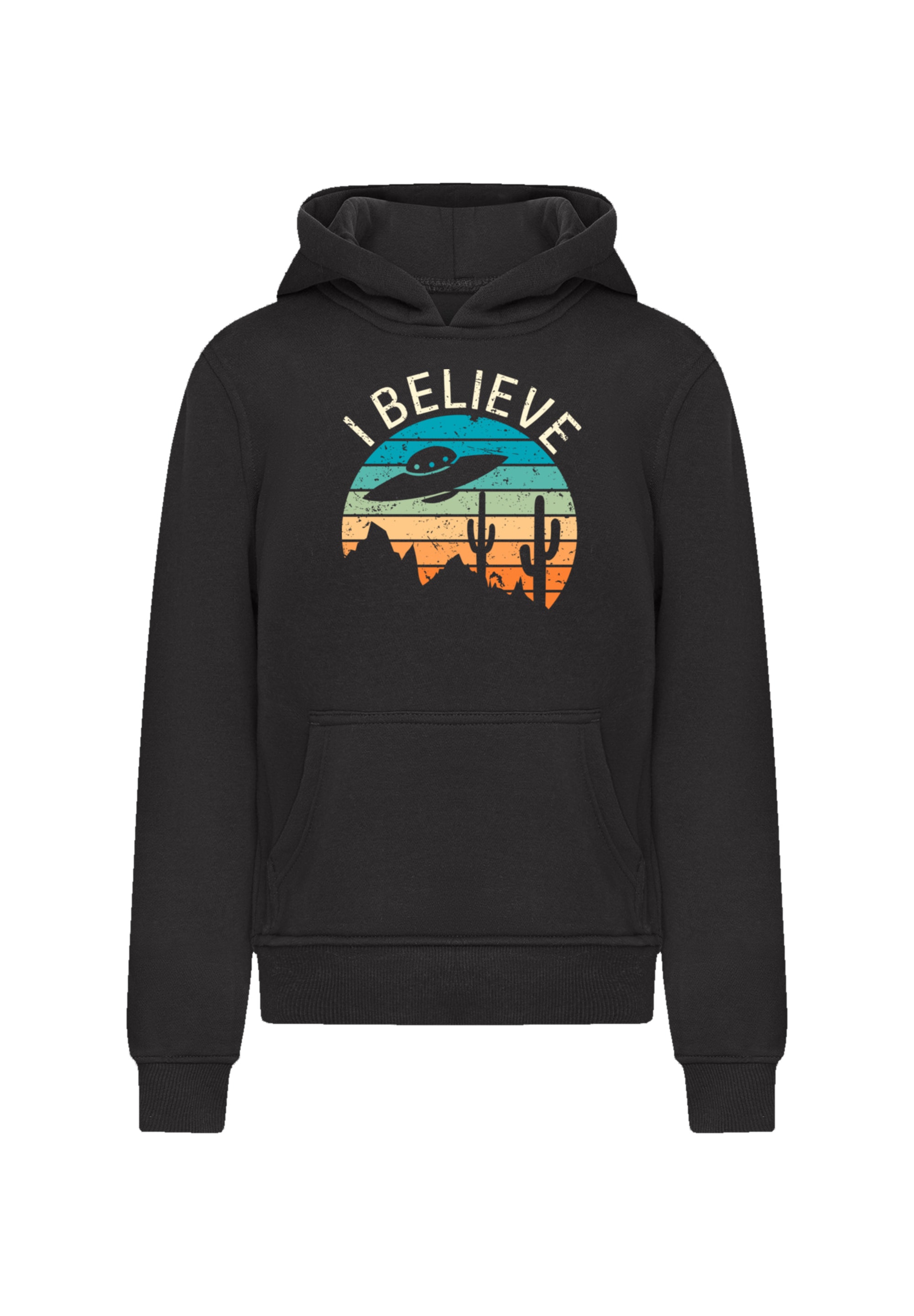 F4NT4STIC Kapuzenpullover »I Believe UFO Alien Sonnenuntergang«, Premium Qualität