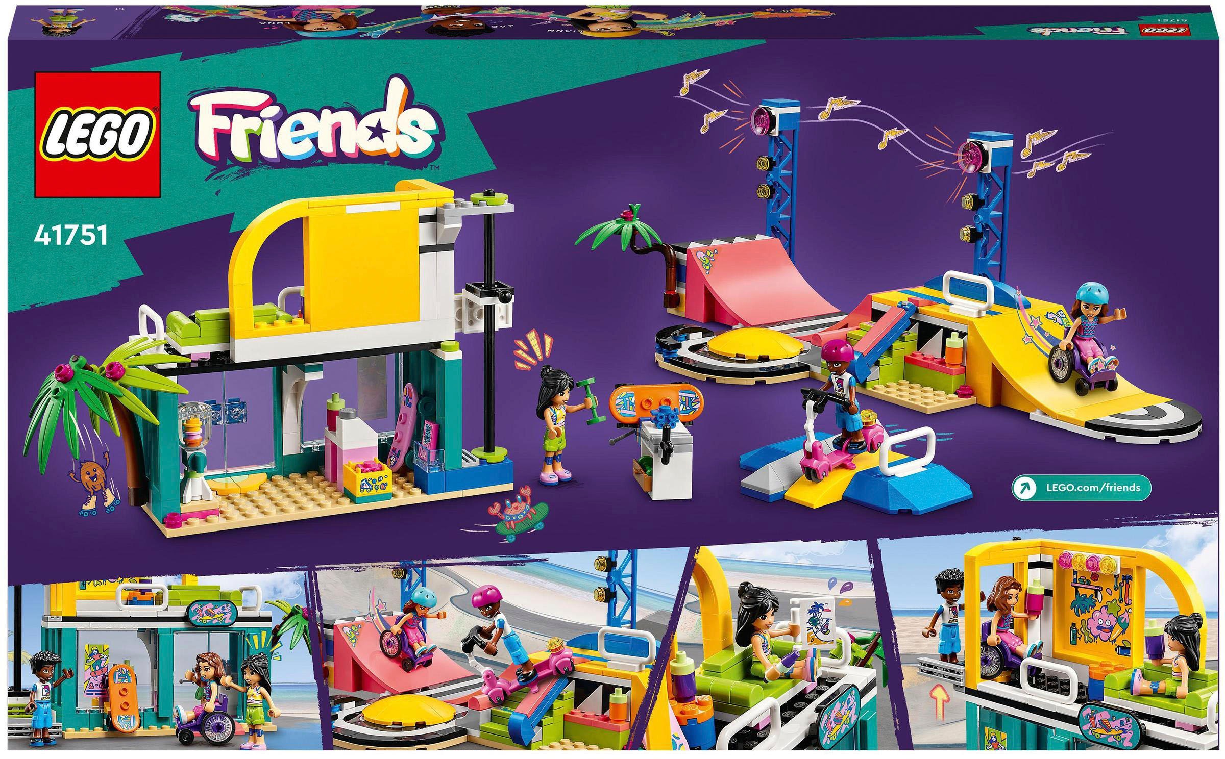 LEGO® Konstruktionsspielsteine »Skatepark (41751), LEGO® Friends«, (431 St.), Made in Europe