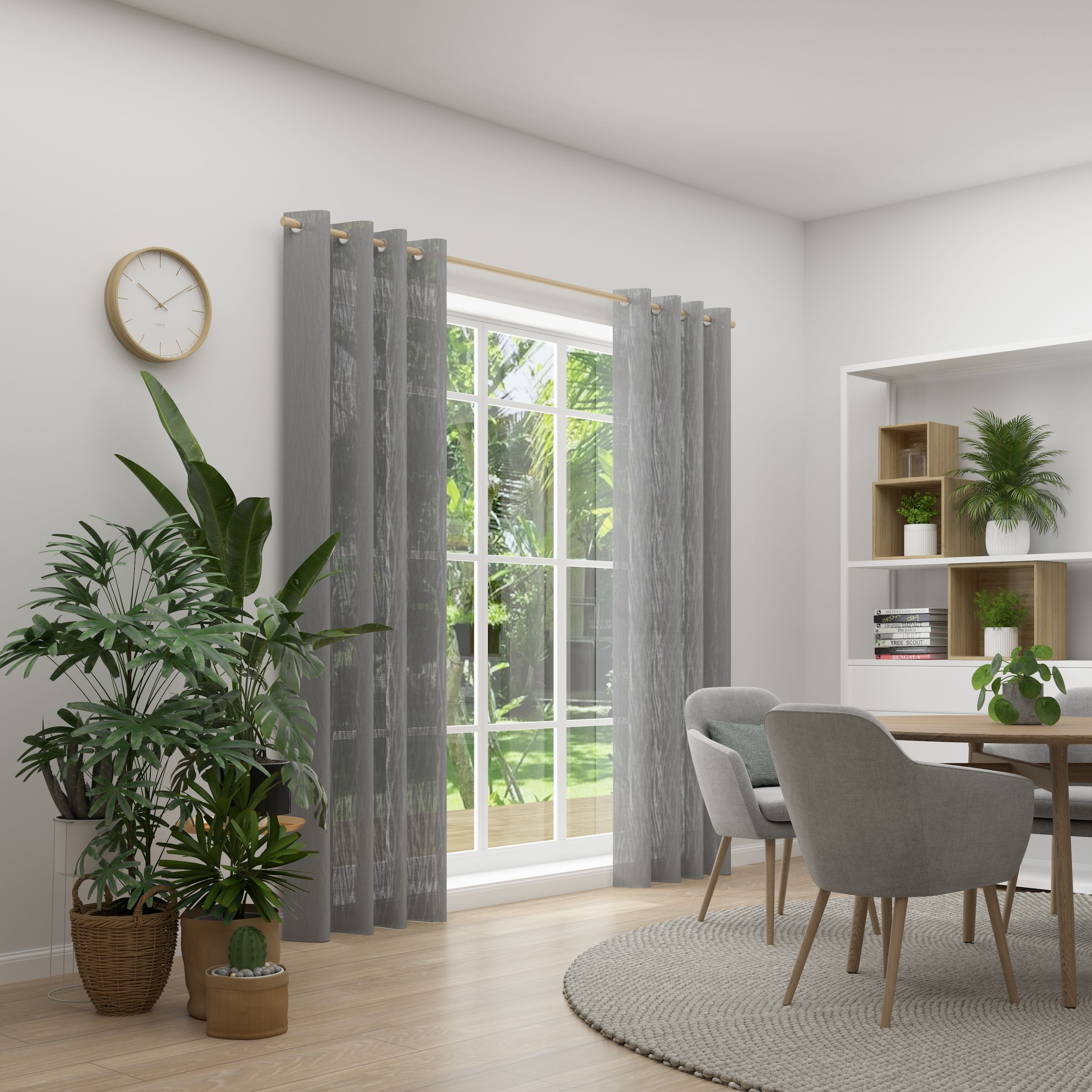 Neutex for you Vorhang "RAYA" Ösen 1 Stk. tlg. Grafische Linienstruktur günstig online kaufen