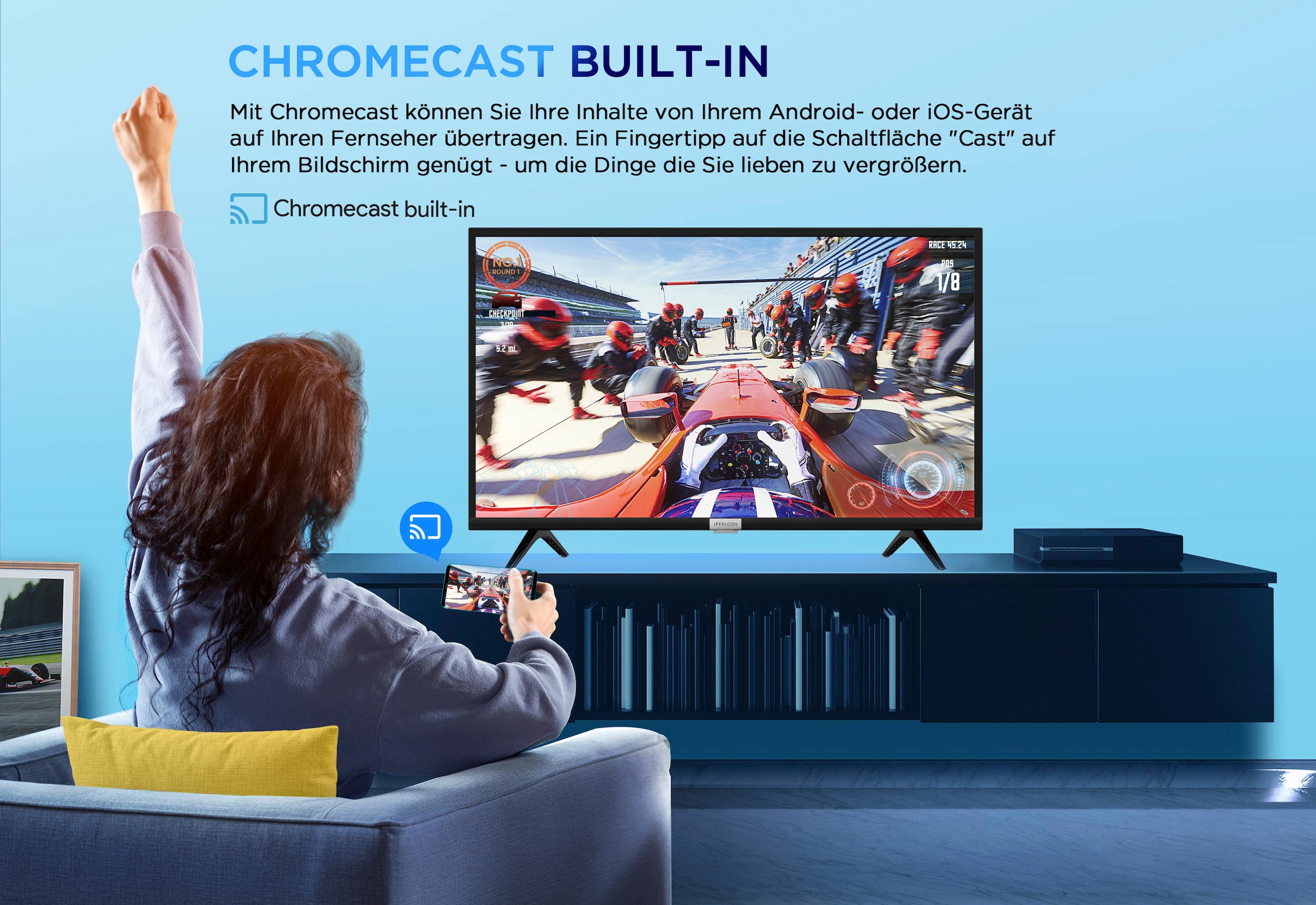 iFFALCON LCD-LED Fernseher »32F510X1«, HD ready, Android TV-Smart-TV