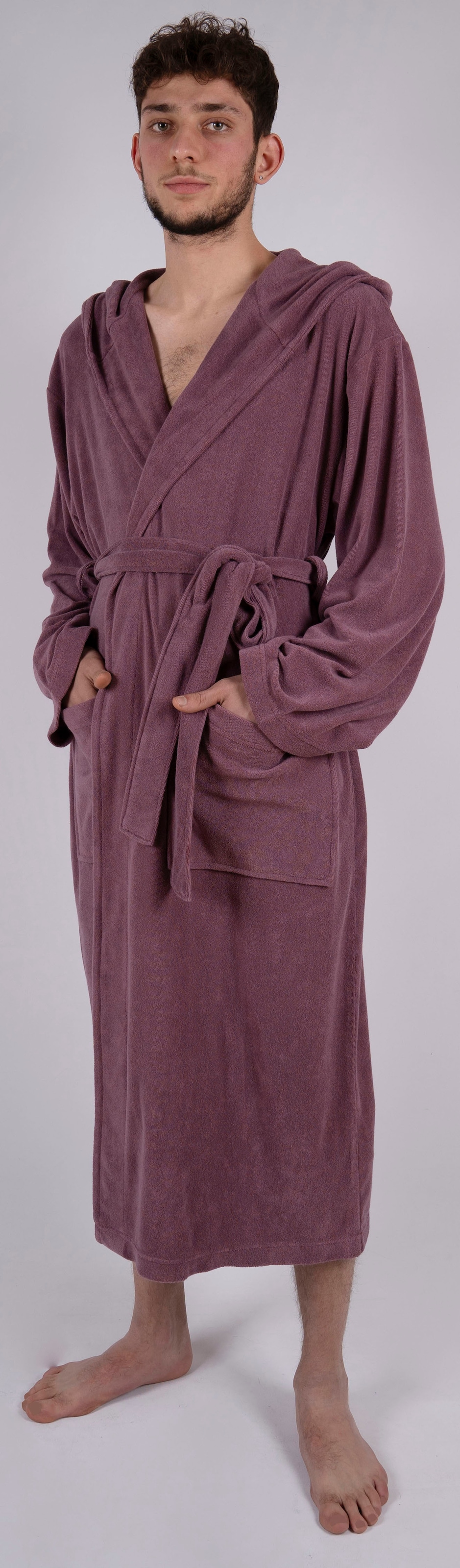 my home Herrenbademantel "Jule, ideal für Sauna & Spa, Hotelbademantel, Mor günstig online kaufen