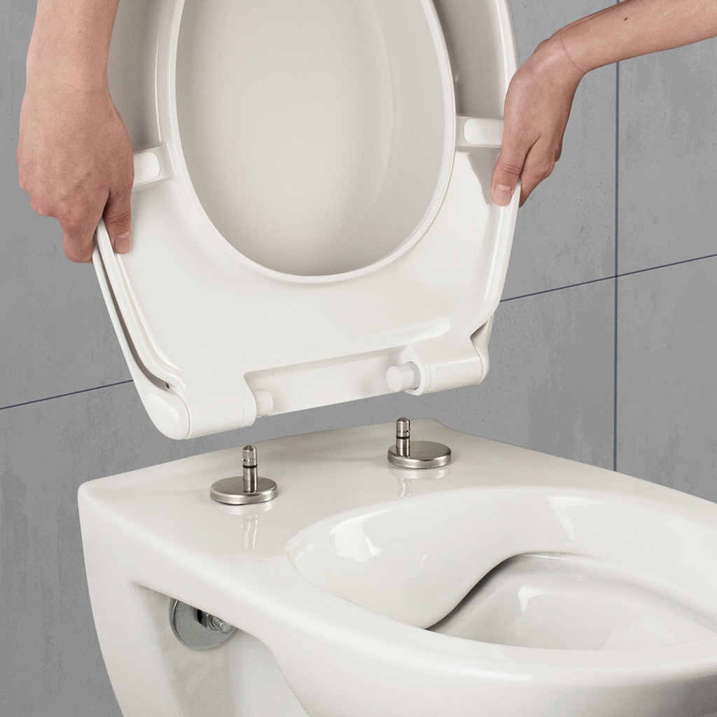 CORNAT WC-Sitz »Flaches Design - Pflegeleichter Duroplast - Quick up & Clean Funktion«