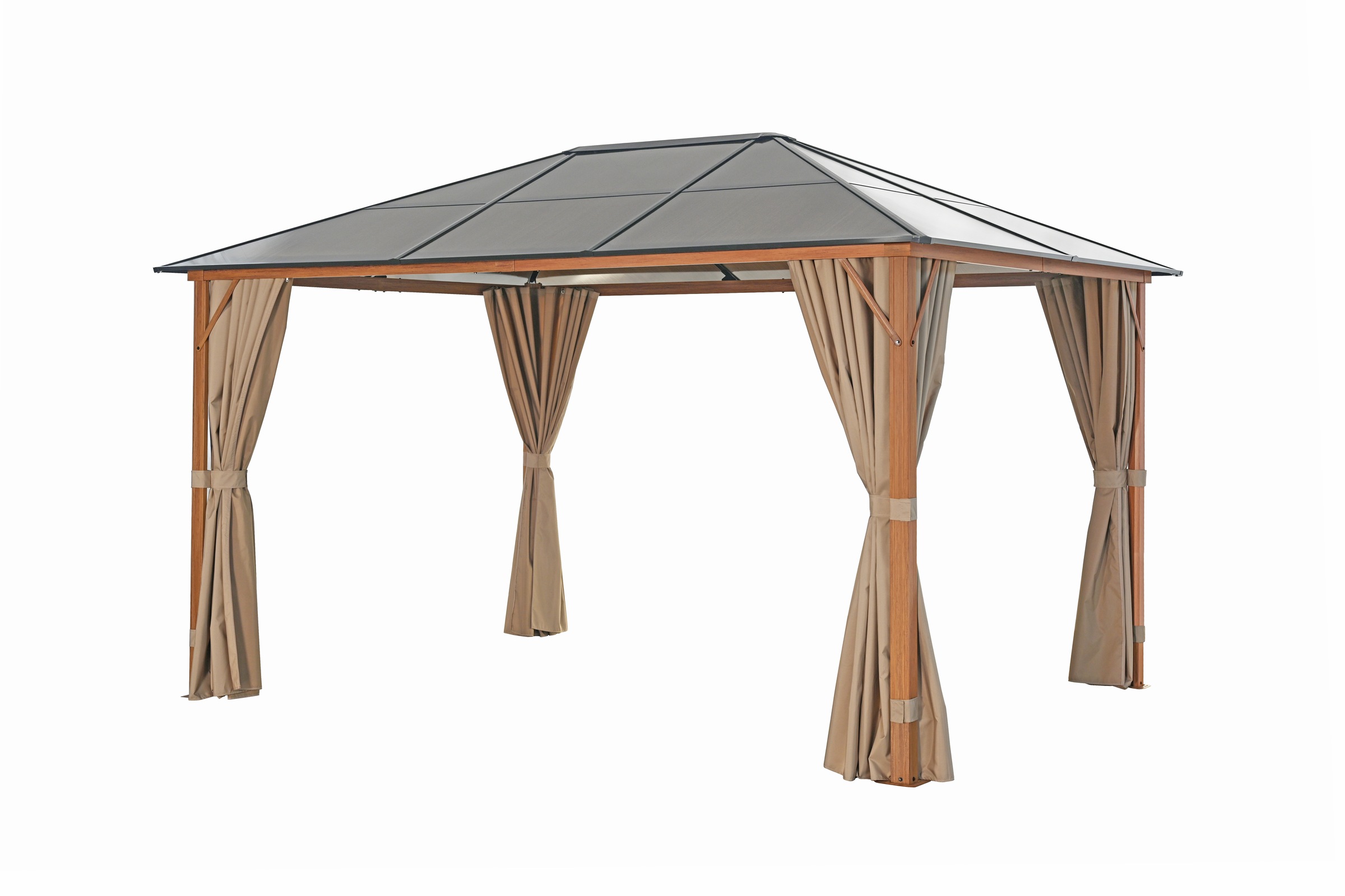 Thumbnail - KONIFERA Pavillon "Aruba" BxT: 3x4m, robustes Aluminiumgestell mit PC-Dach