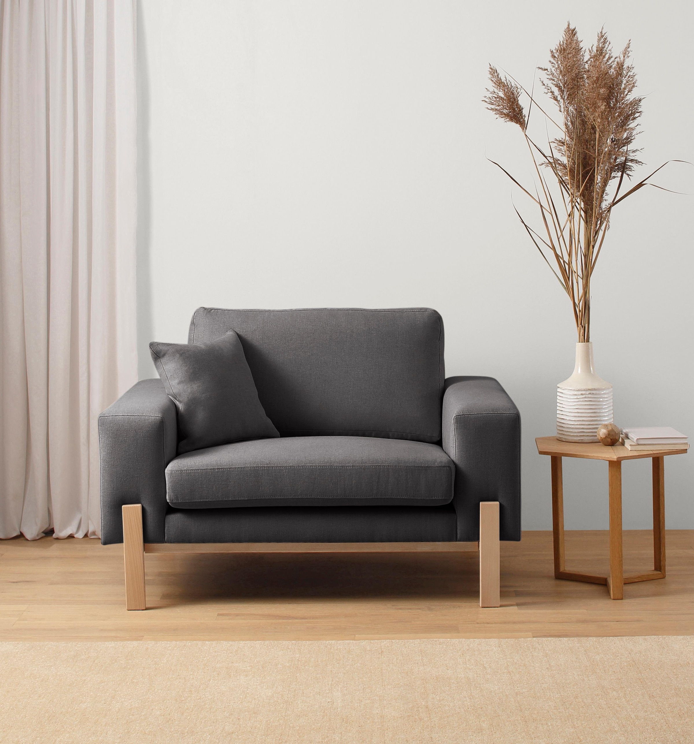 OTTO products Loveseat "Hanne Sessel mit Holzrahmen", Verschiedene Bezugsqu günstig online kaufen