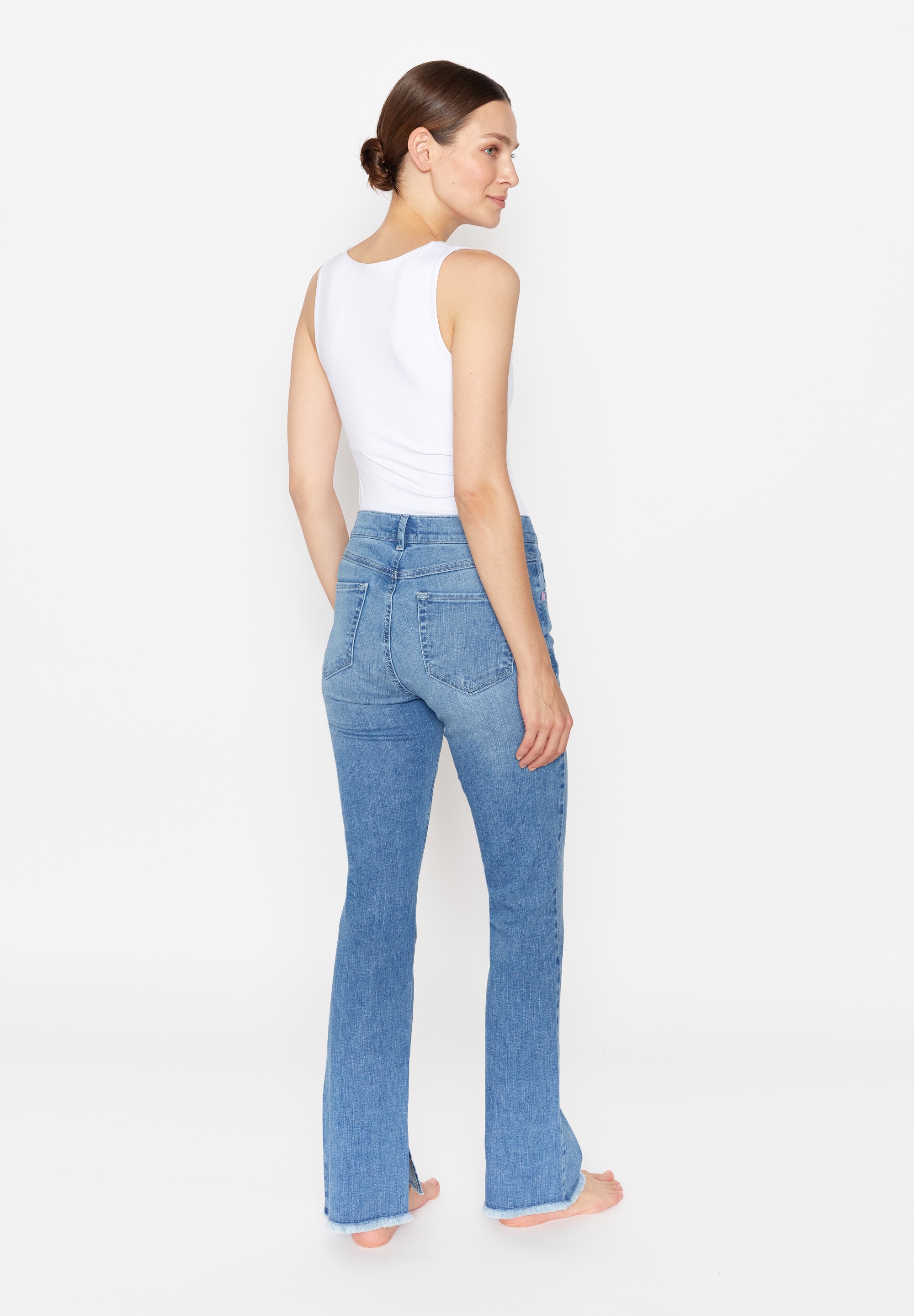 ANGELS Bootcut-Jeans LENI SLIT FRINGE günstig online kaufen