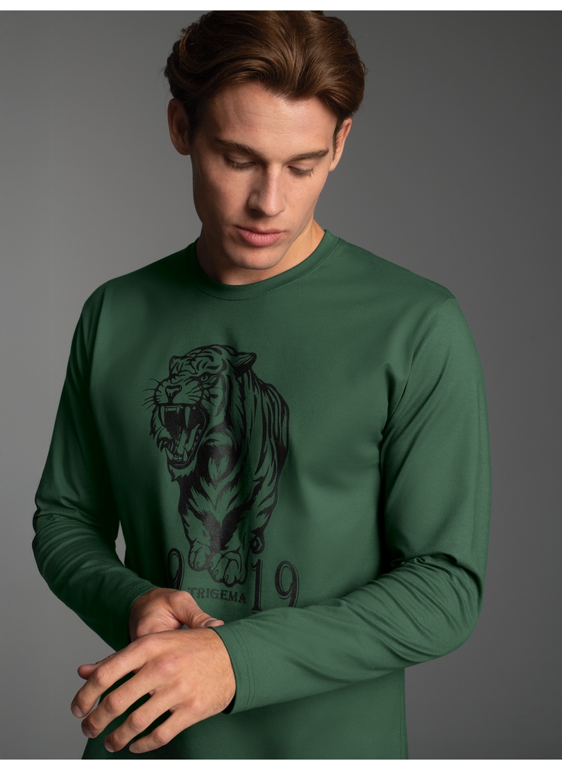 Trigema Longsleeve "TRIGEMA Langarmshirt mit großem Tiger-Printmotiv", (1 t günstig online kaufen