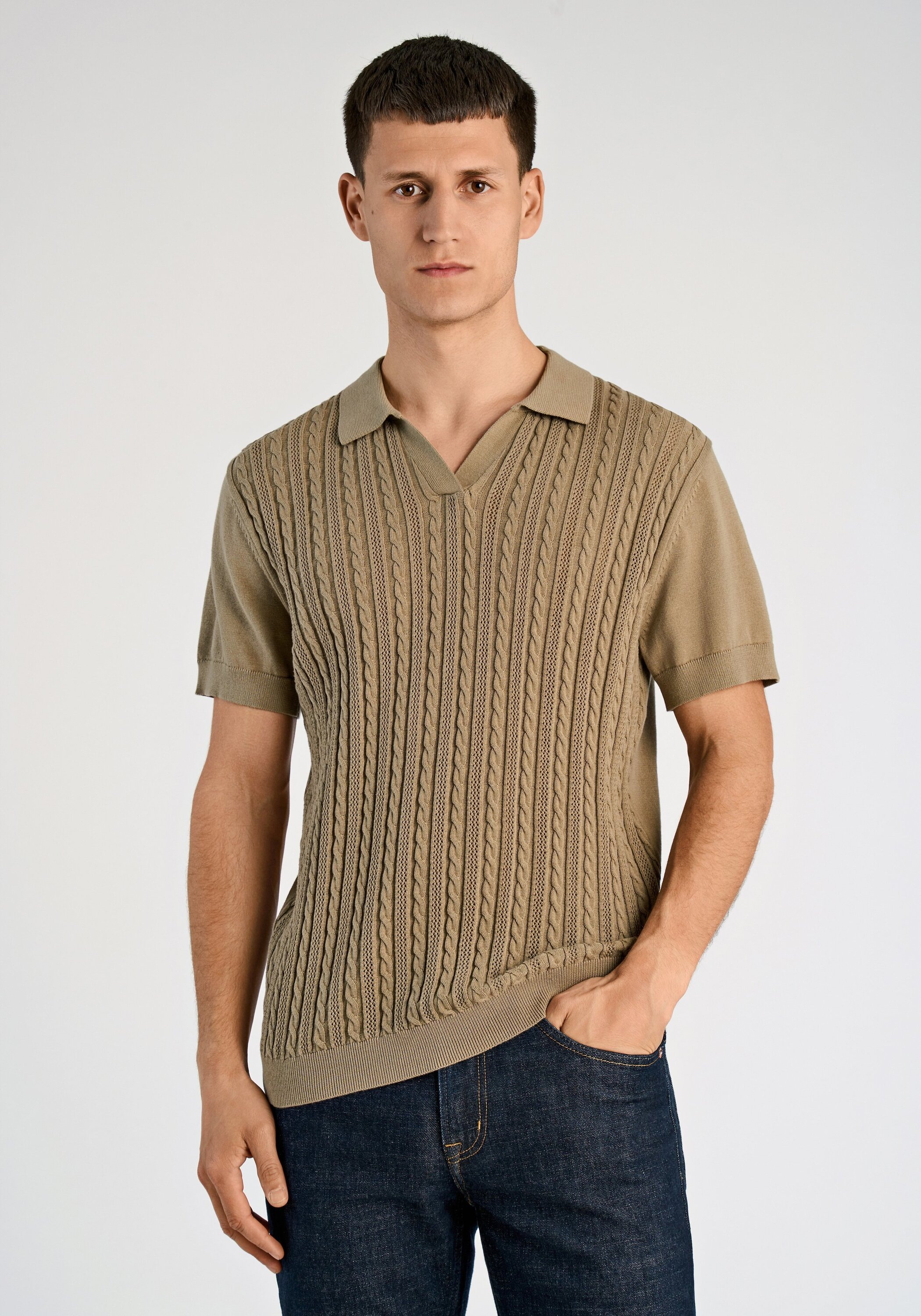 LINDBERGH Langarm-Poloshirt "Poloshirt (Langarm) Relaxed Fit"