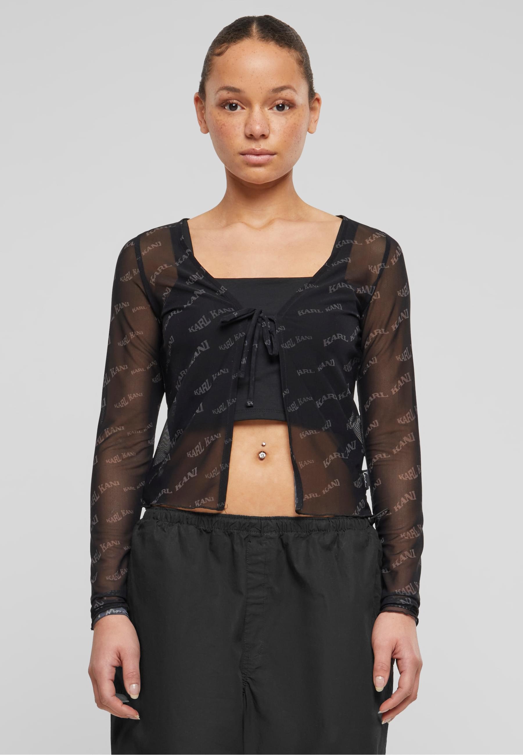 Karl Kani Longsleeve »Karl Kani Damen KW242-008-2 Chest Signature Front Tie LS«, (1 tlg.)